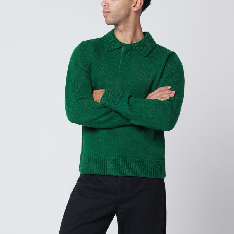 SACAI Polo-Style Wool Sweater for Men