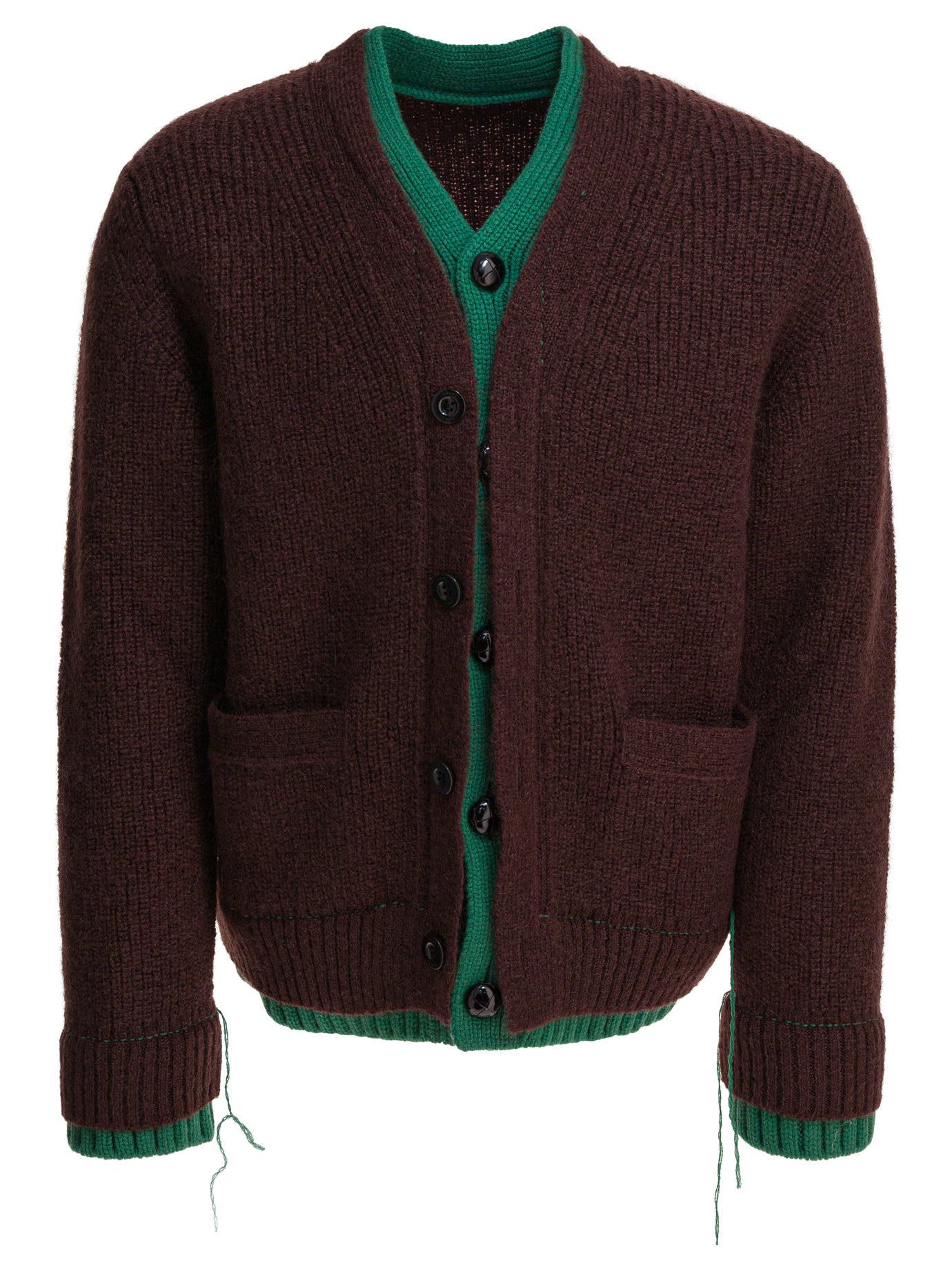 SACAI Men's Wool Knit Cardigan for FW25
