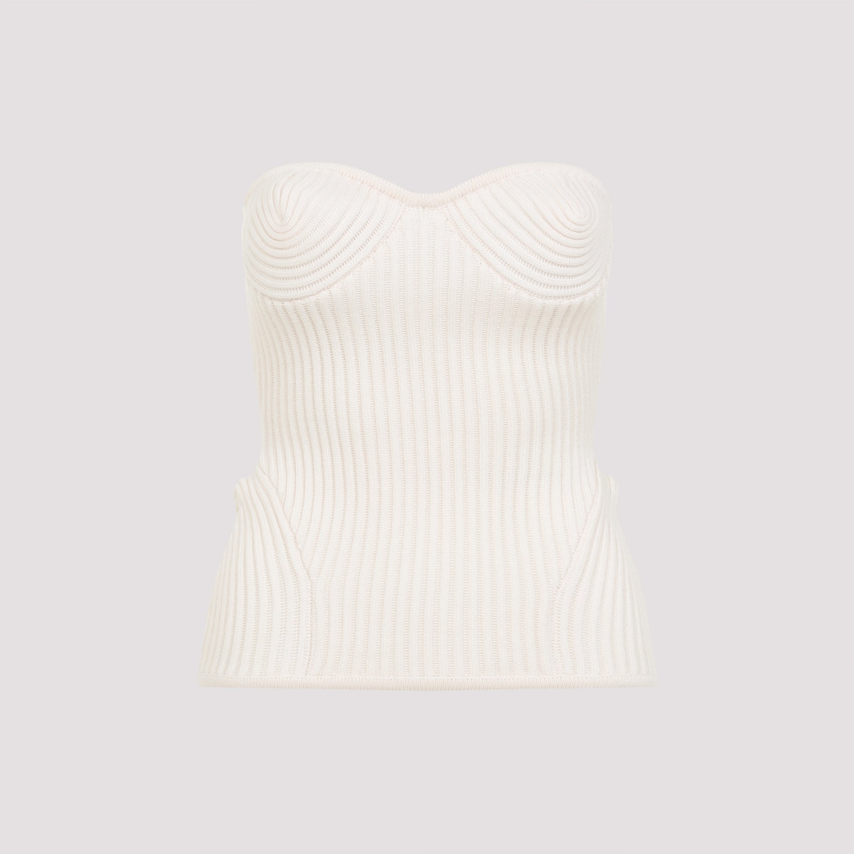 JEAN PAUL GAULTIER Ribbed Stretch Corset Mini Top for Women
