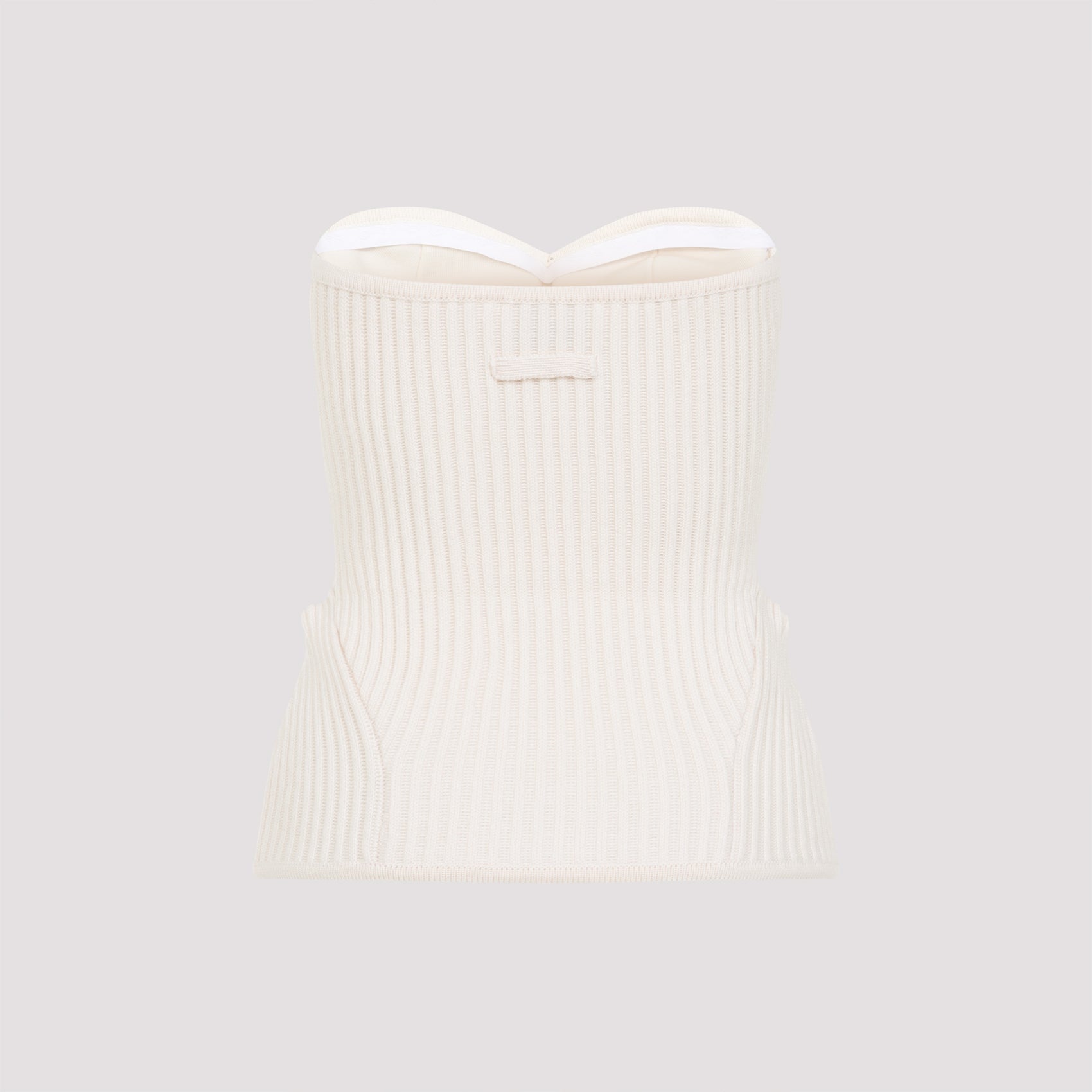 JEAN PAUL GAULTIER Ribbed Stretch Corset Mini Top for Women