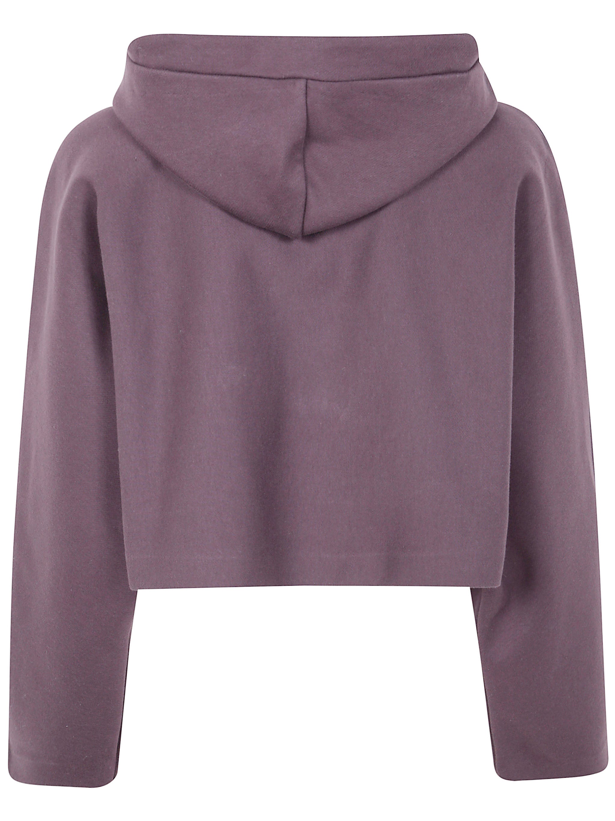 JEAN PAUL GAULTIER Cropped Bat Sleeves Hoodie with Embossed Logo