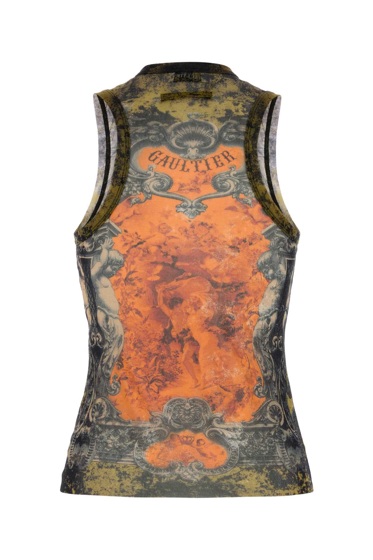 JEAN PAUL GAULTIER Printed Tulle Tank Top