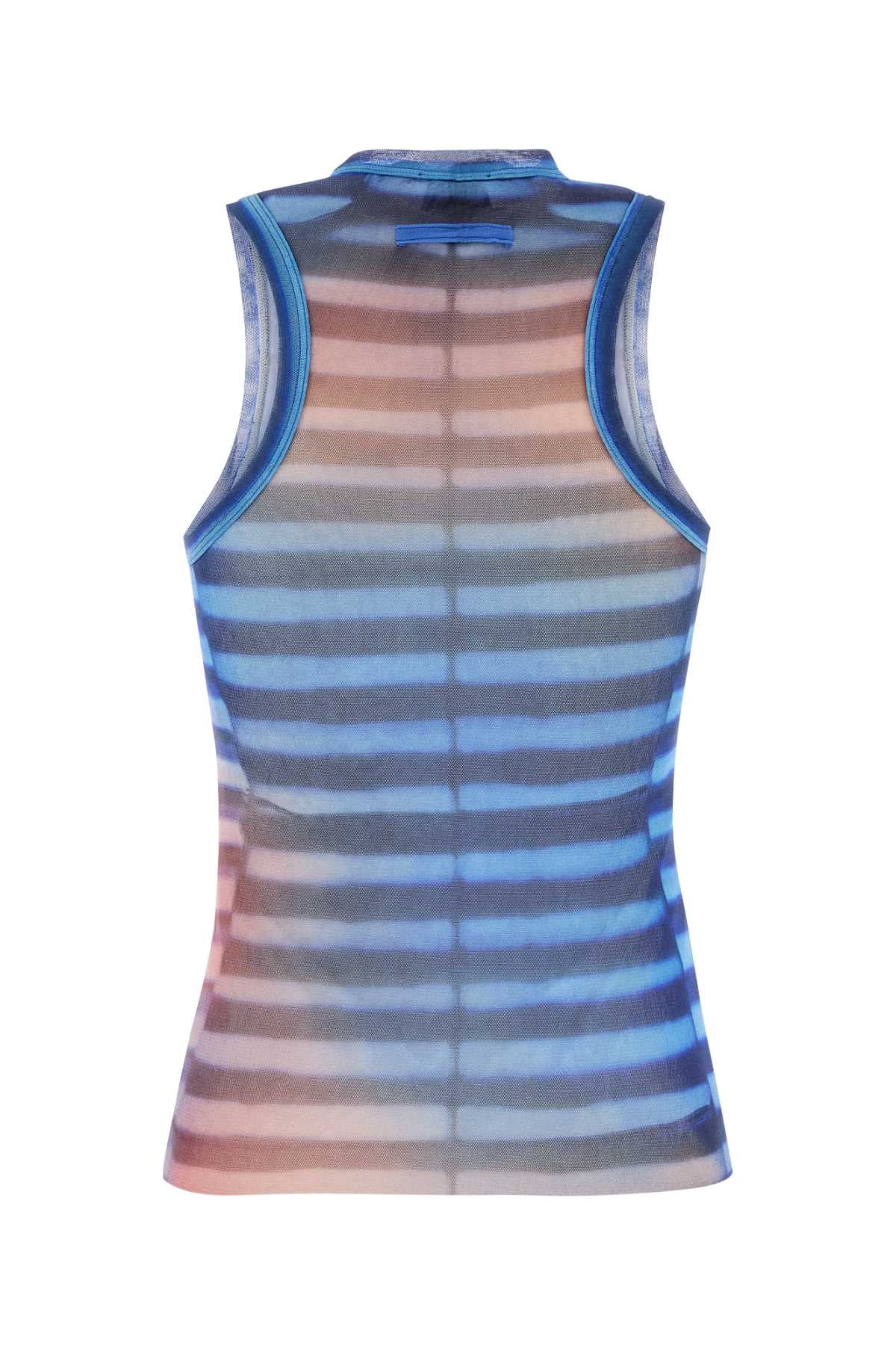 JEAN PAUL GAULTIER Printed Tulle Air Tank Top - FW25