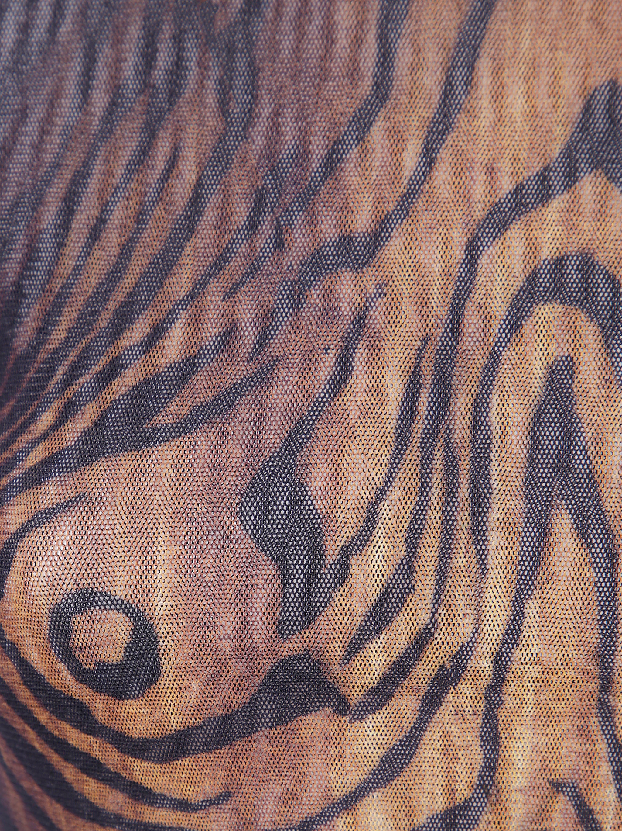 JEAN PAUL GAULTIER Printed Tulle Long Sleeve Top