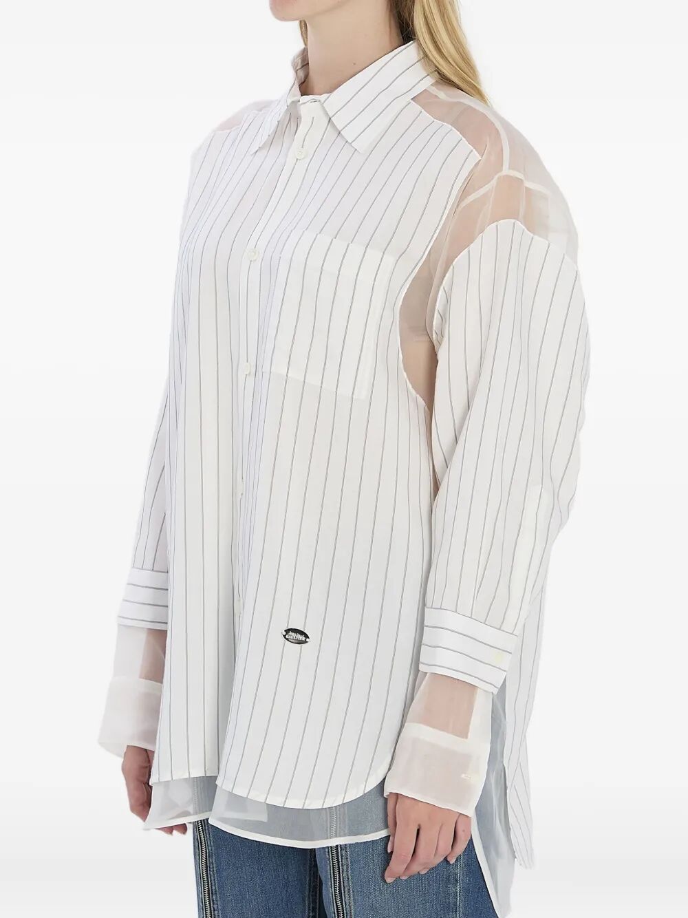 JEAN PAUL GAULTIER Pinstripe Mini Grand Shirt
