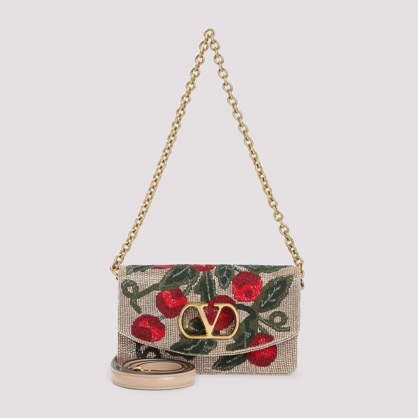 VALENTINO GARAVANI Mini Metallic Leather Clutch