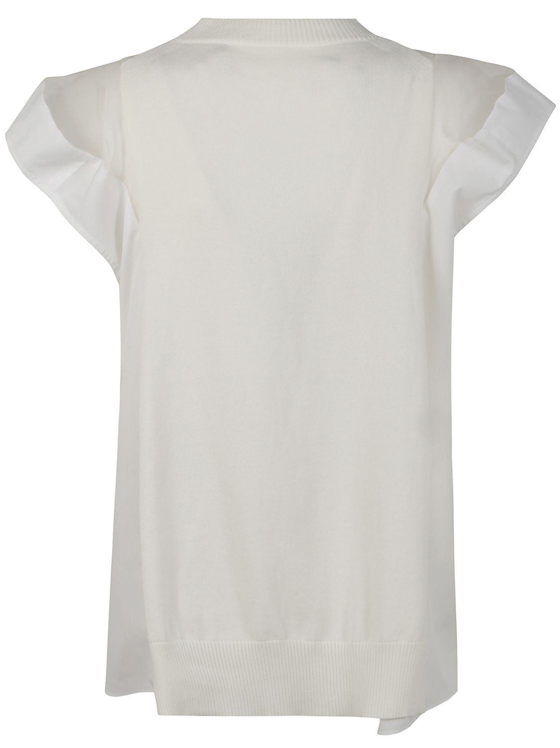 SACAI Popeline and Knit Pullover for Women - SS25 Collection