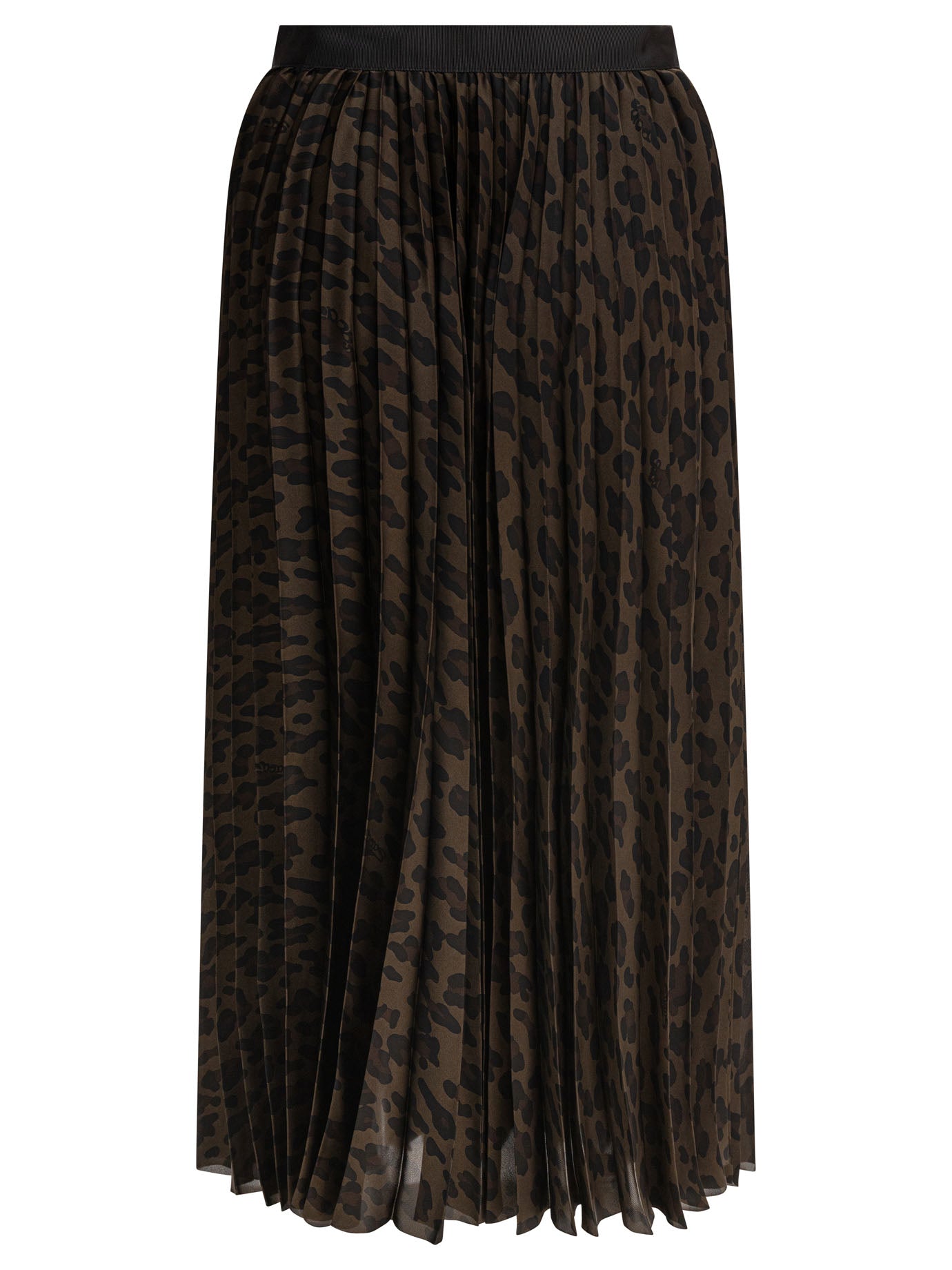 SACAI Women's Pleated Mini Leopard Skirt
