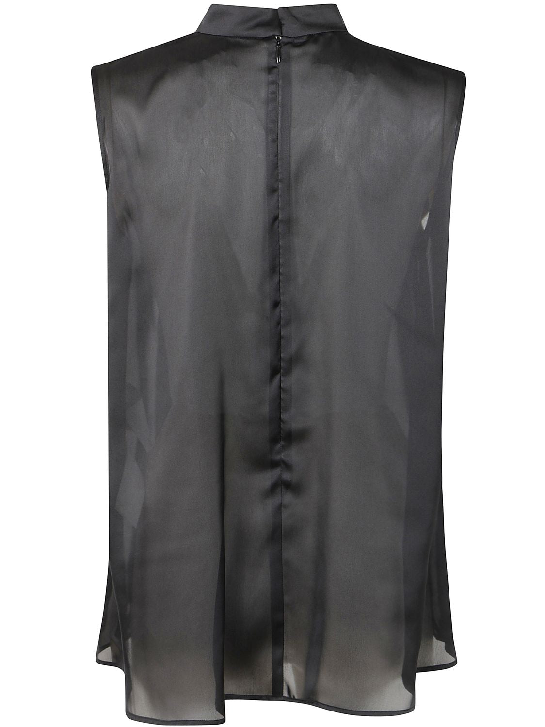 SACAI Satin & Chiffon Pullover