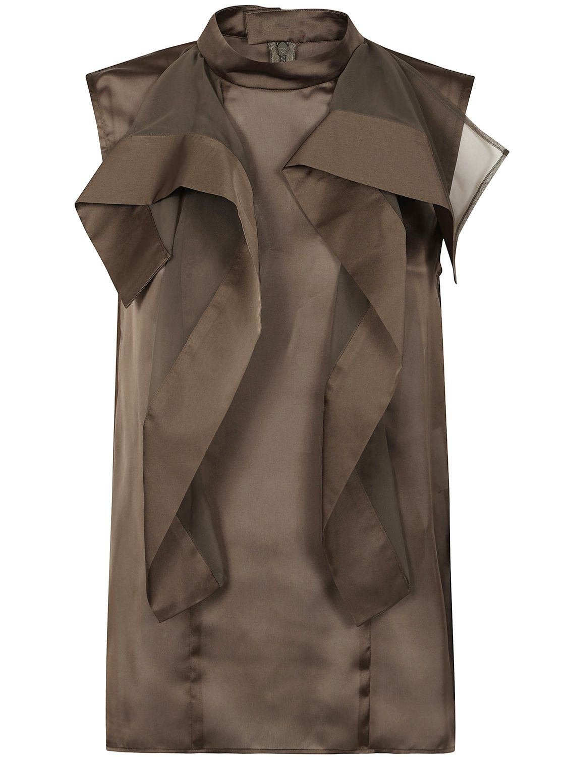 SACAI Satin and Chiffon Pullover for Women - SS25 Edition