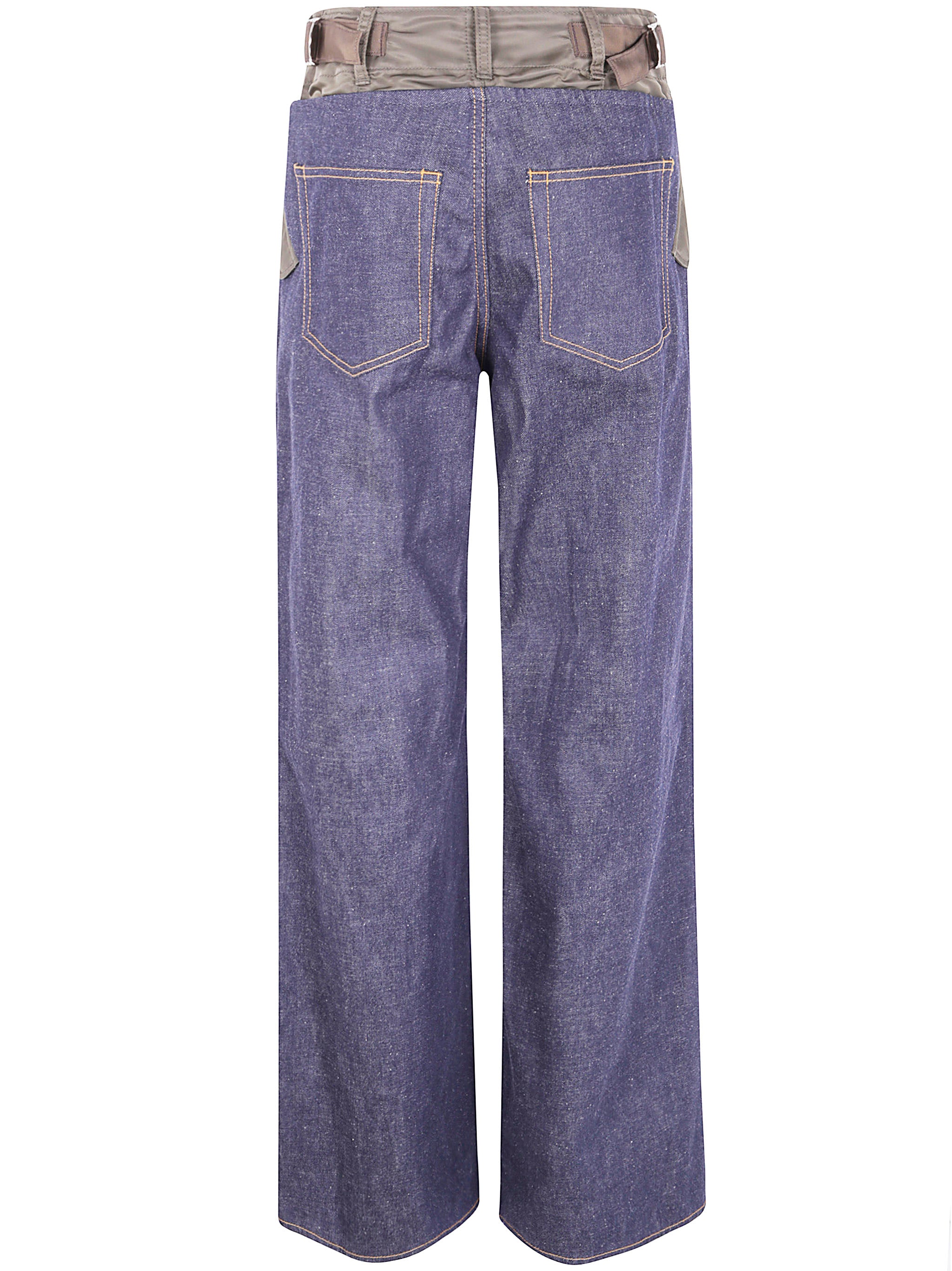SACAI Wide Leg Denim Pants for Women - Fall Collection