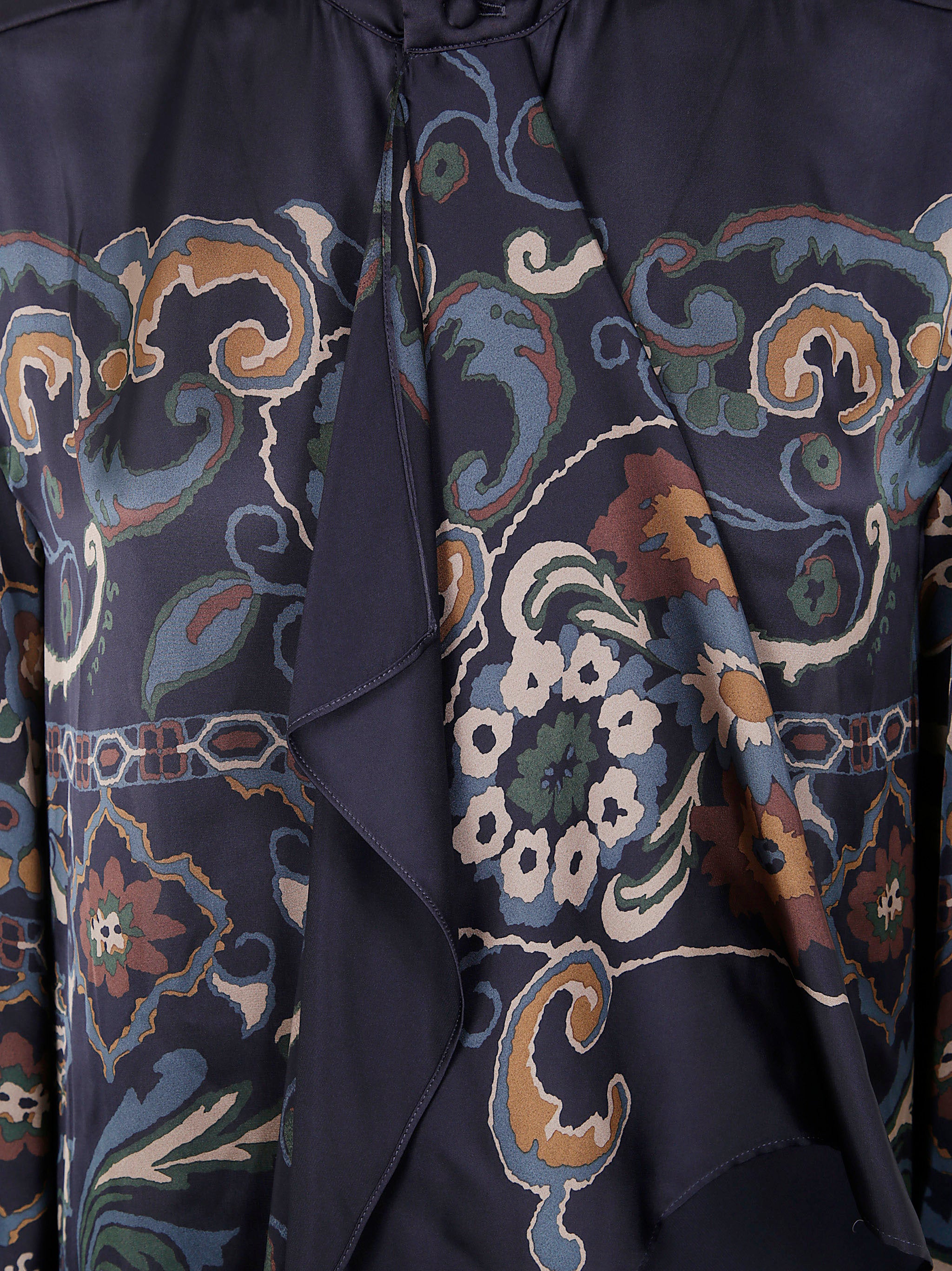 SACAI Floral Print Turtle Neck Dress