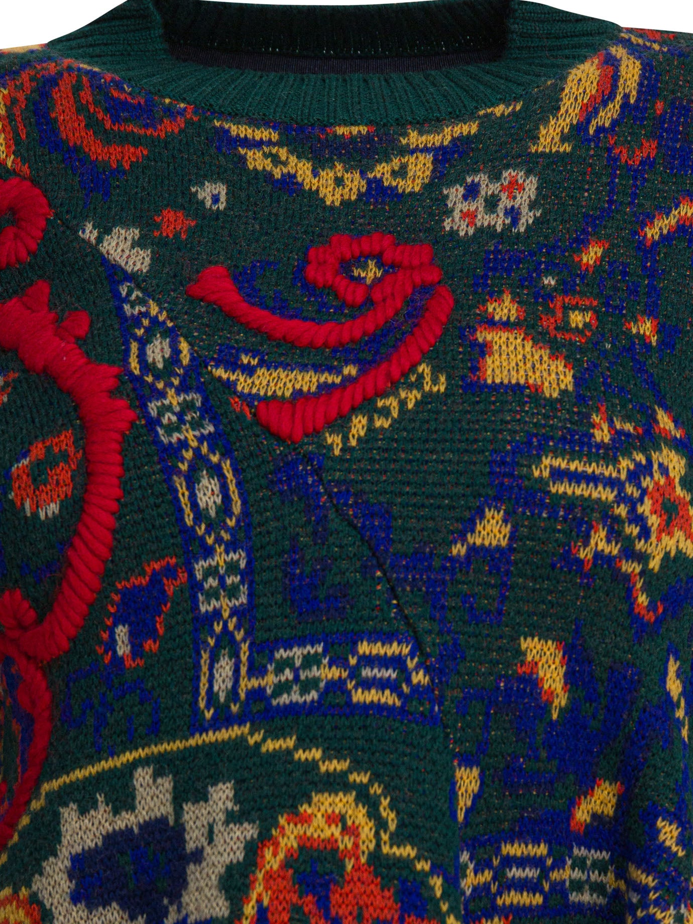 SACAI Floral Jacquard Knit Pullover for Women - FW25