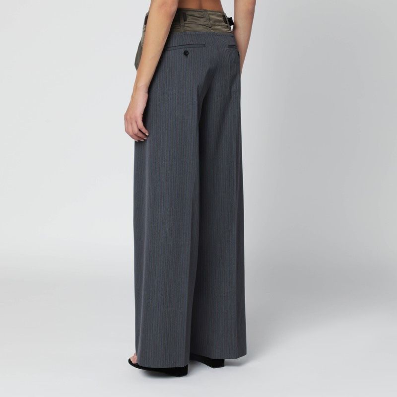 SACAI Pinstripe Bimaterial Trousers