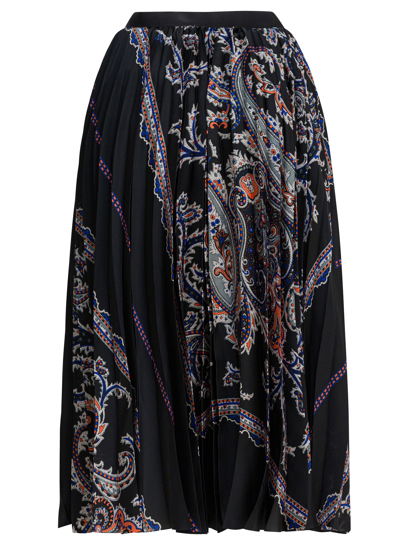 SACAI Pleated Paisley Print Skirt
