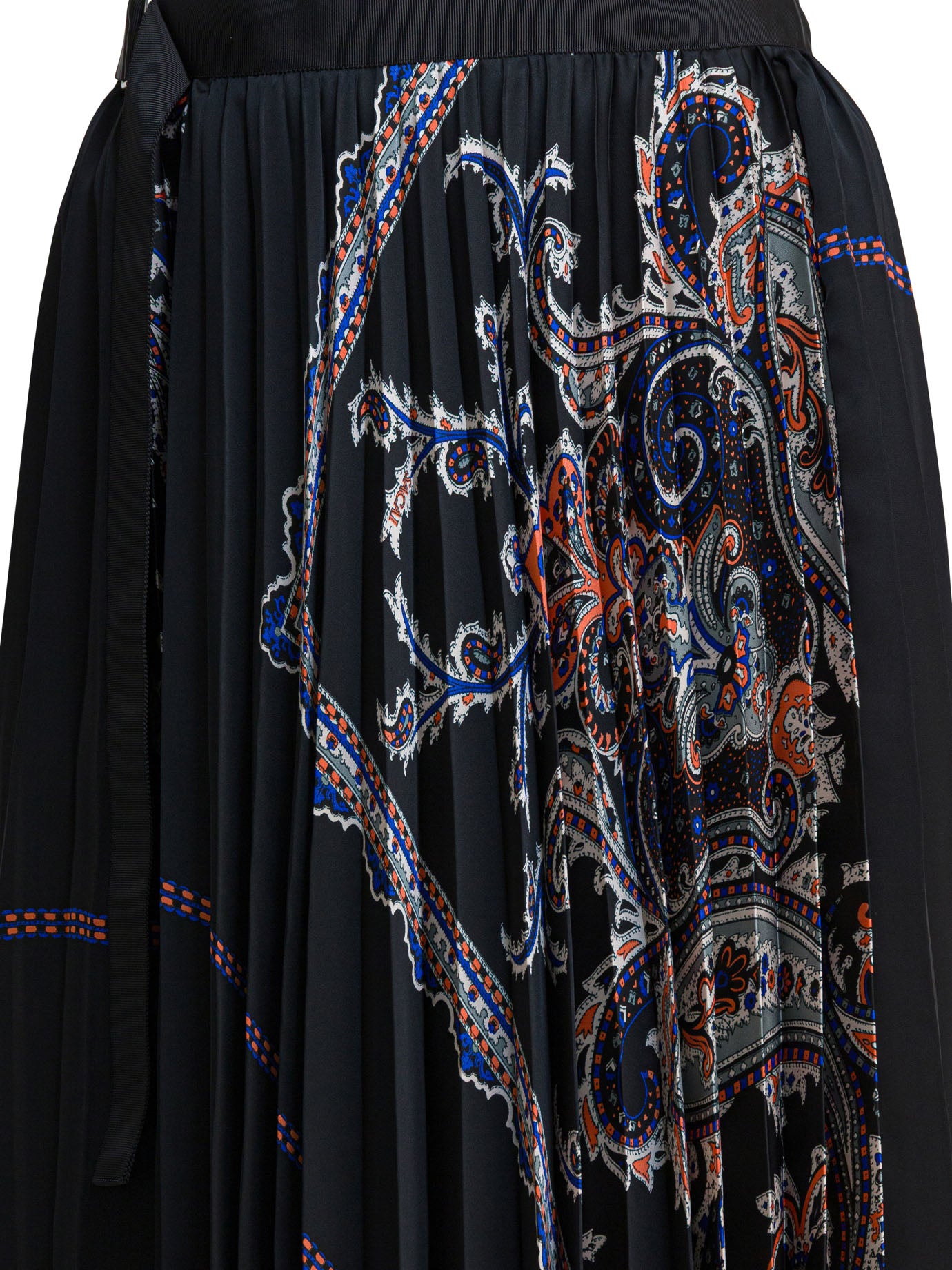SACAI Pleated Paisley Print Skirt