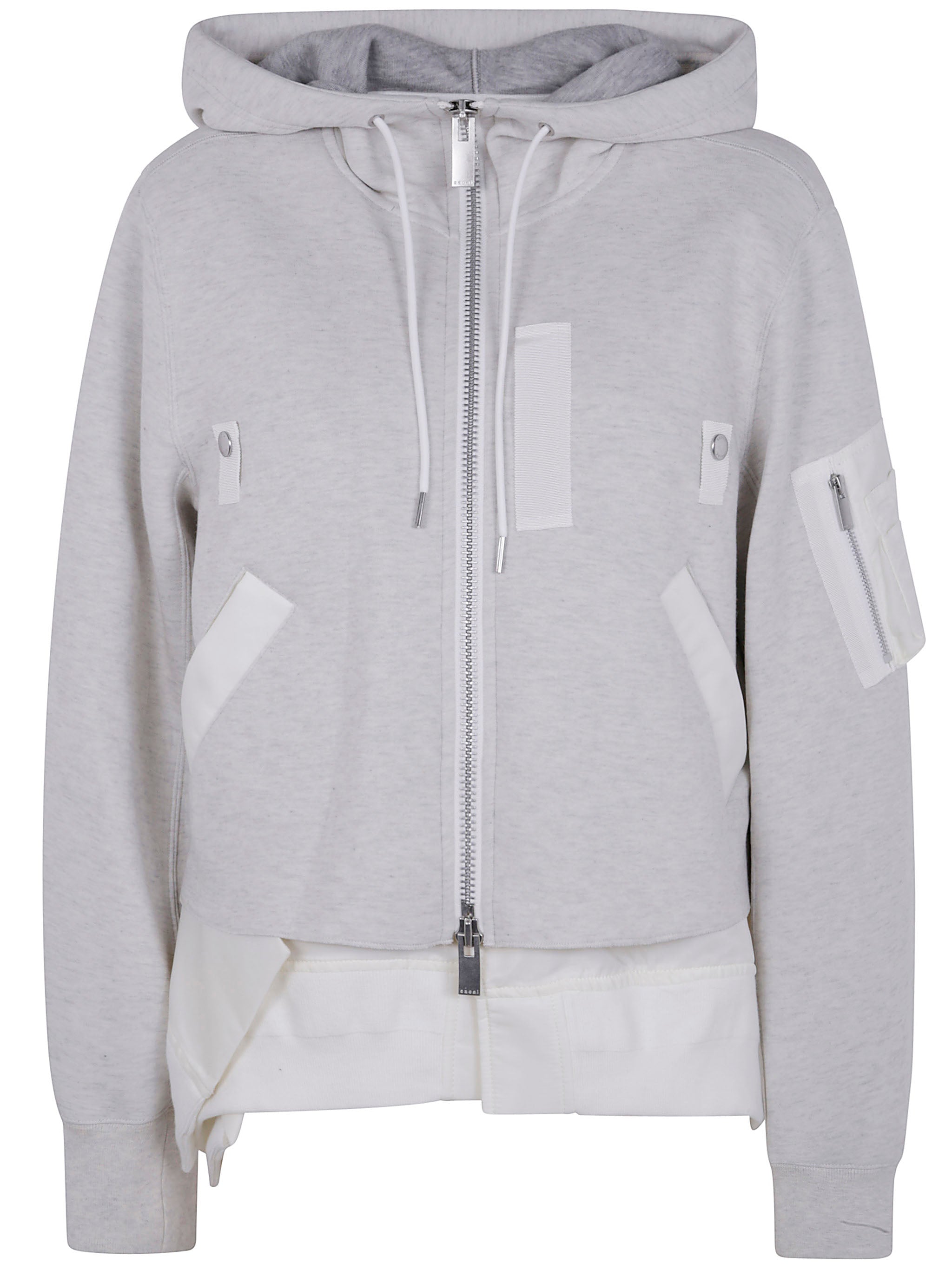 SACAI Sponge Sweat X Nylon Twill Hoodie for Women