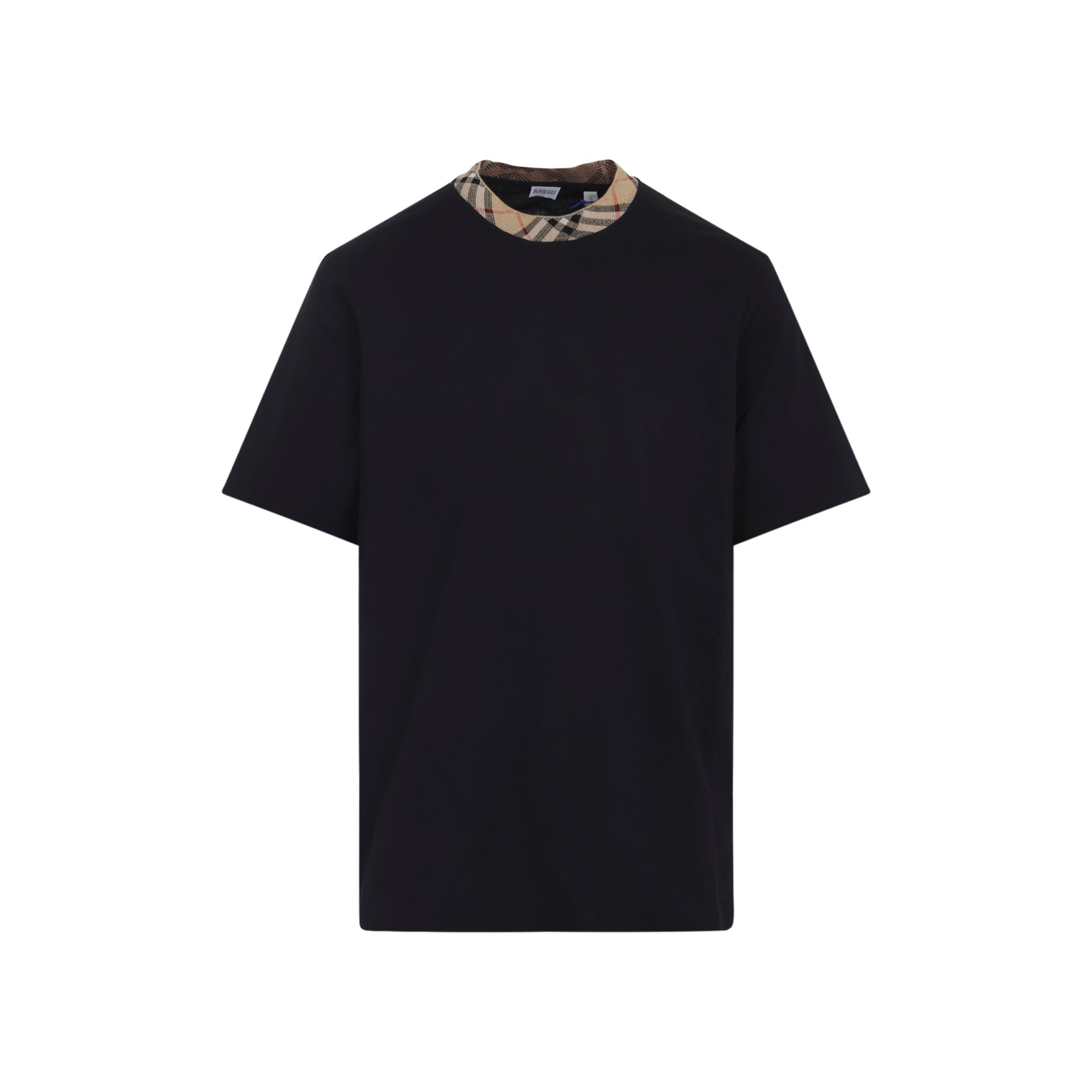 BURBERRY Ryan T-Shirt with Check Collar for Men