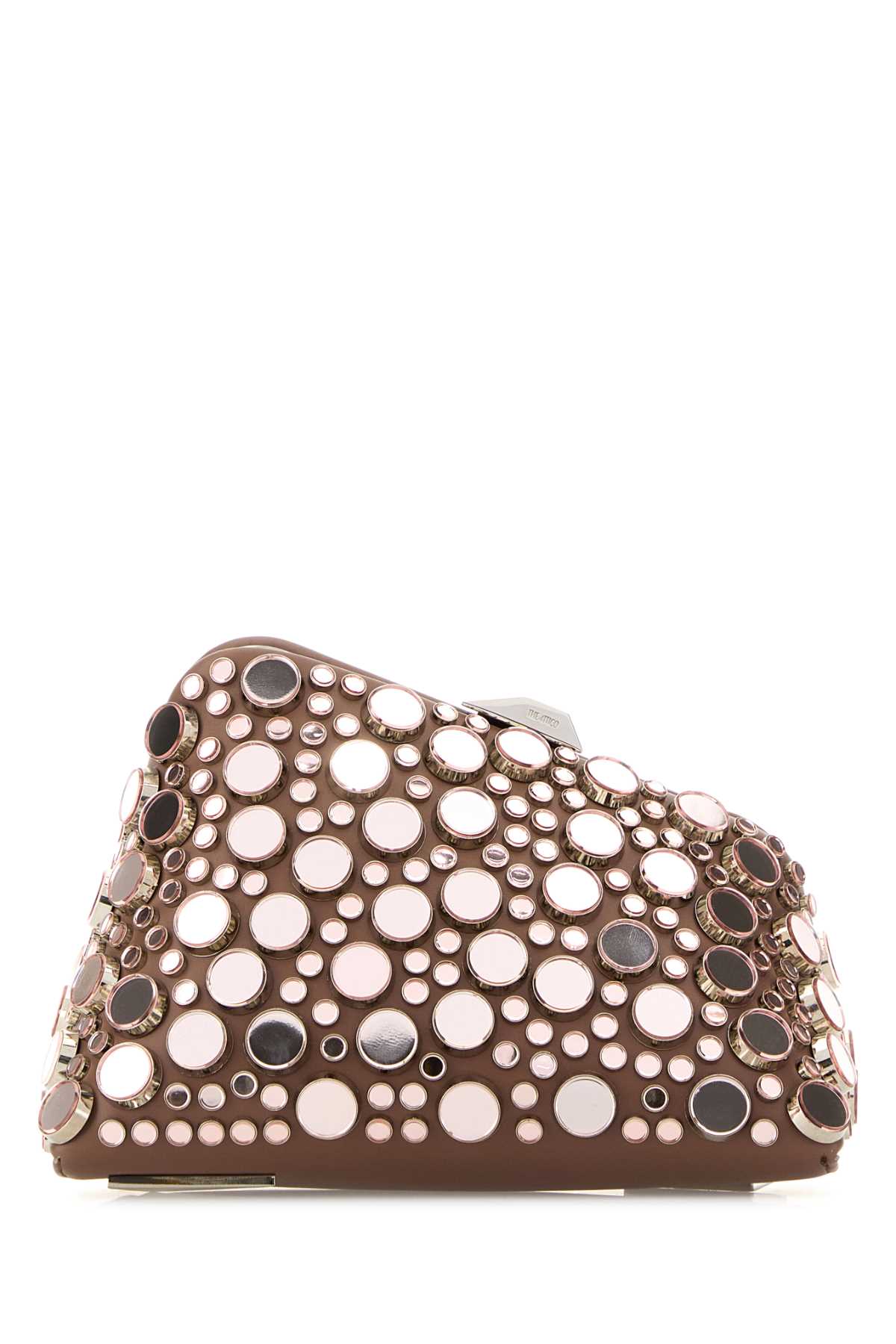 THE ATTICO Embellished Leather Mini Midnight Clutch