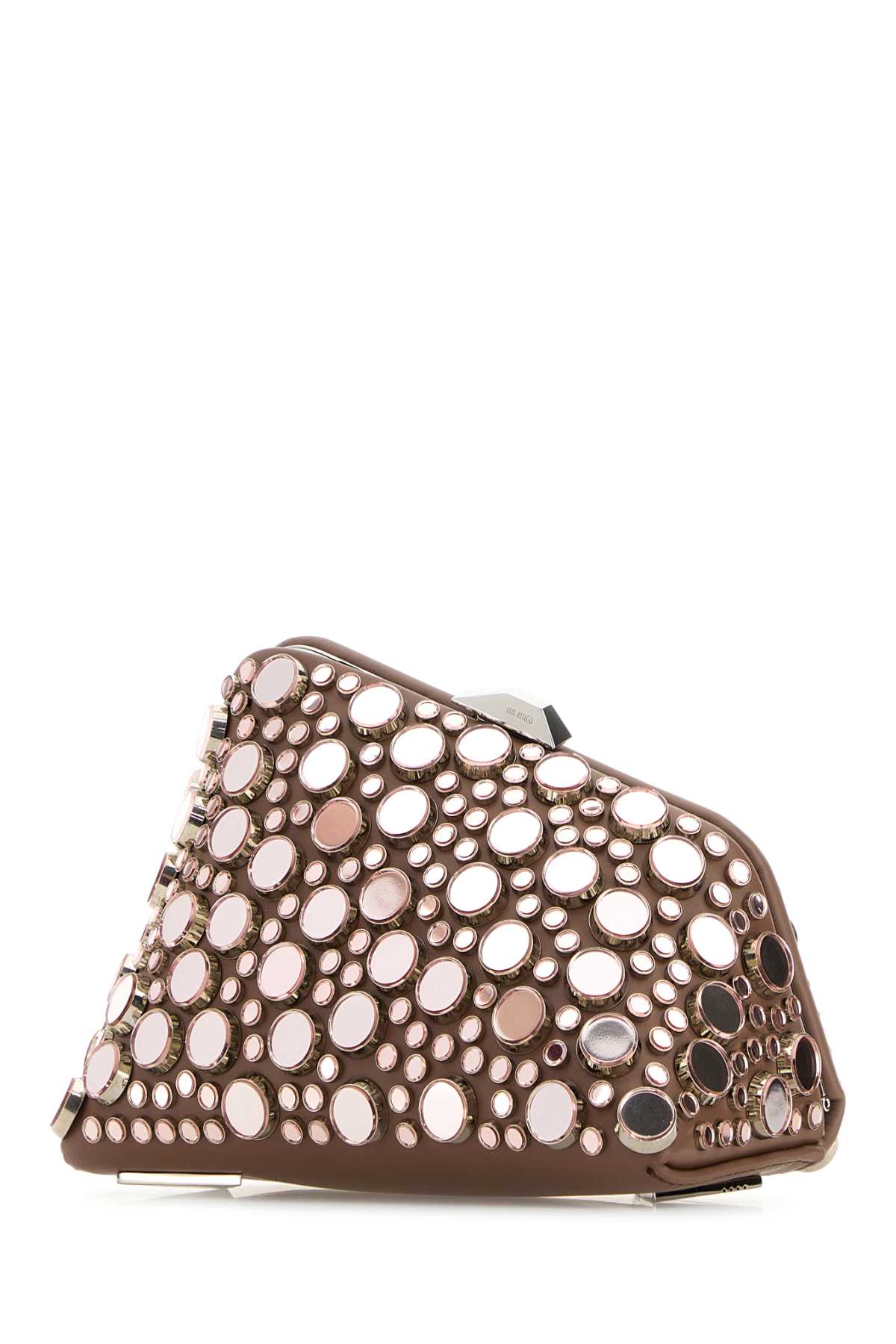 THE ATTICO Embellished Leather Mini Midnight Clutch