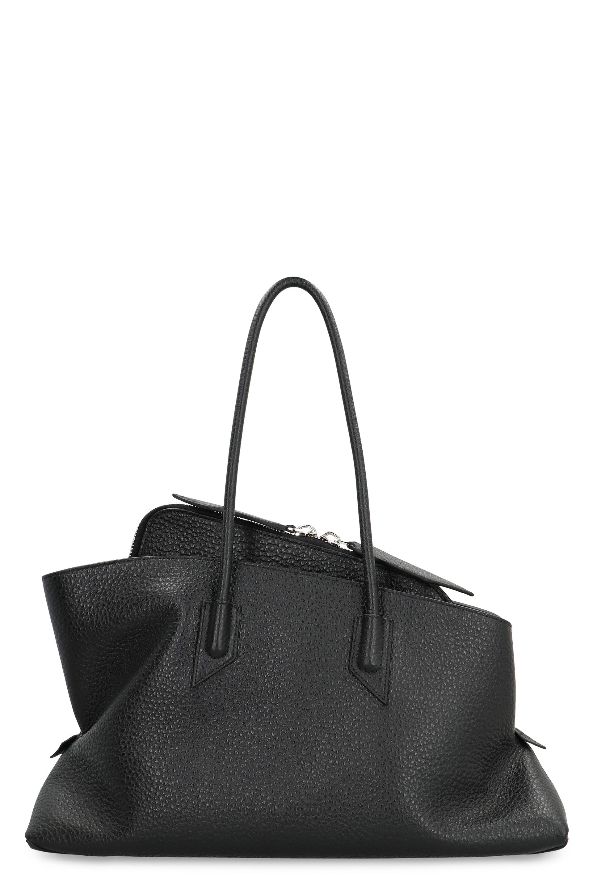 THE ATTICO Classic Medium Leather Shoulder Handbag