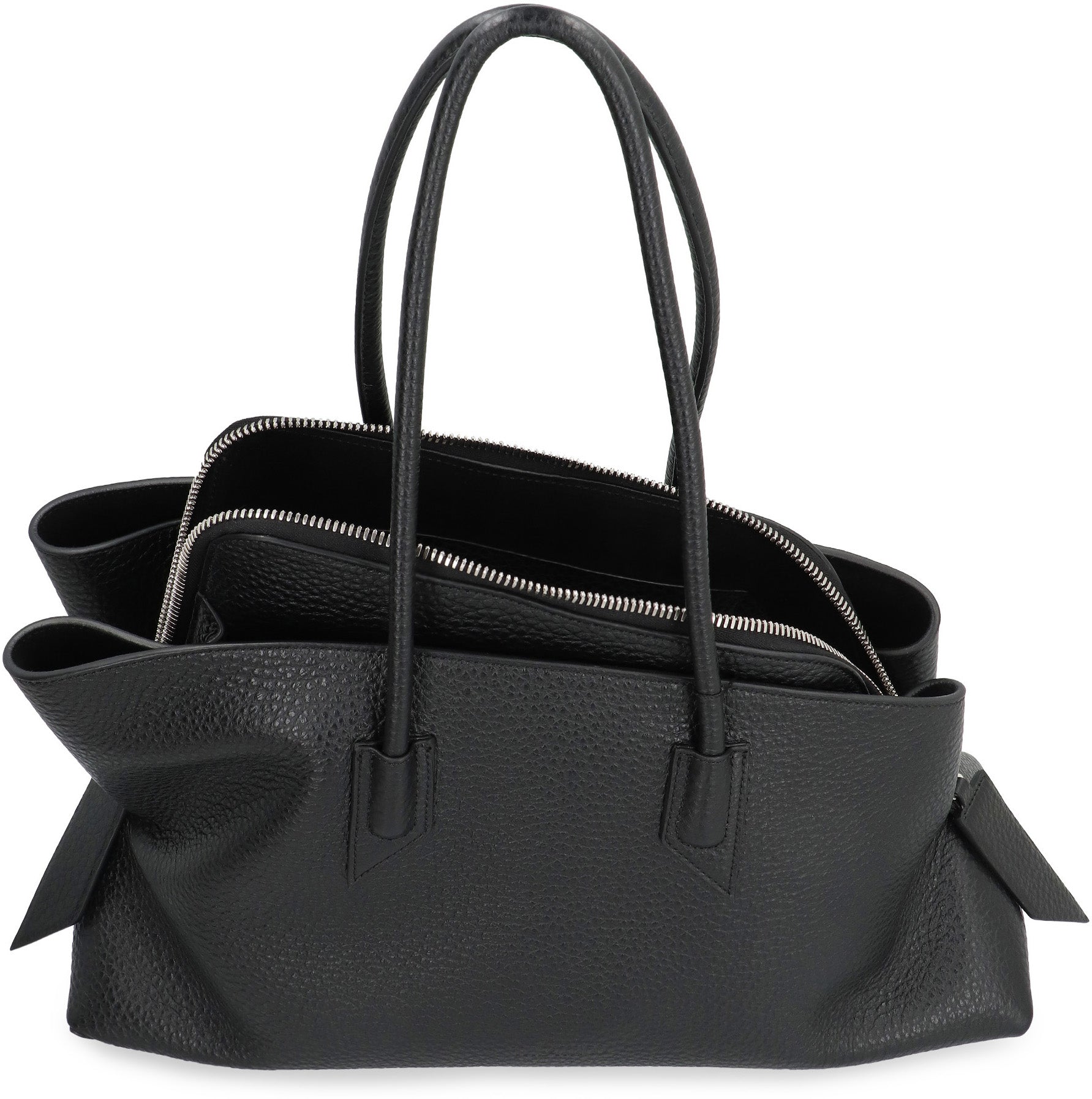 THE ATTICO Classic Medium Leather Shoulder Handbag
