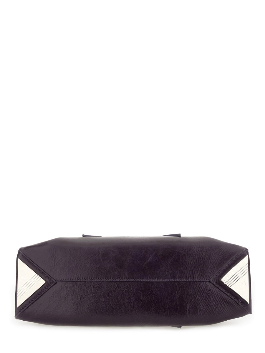 THE ATTICO Mini Curved Top Leather Handbag