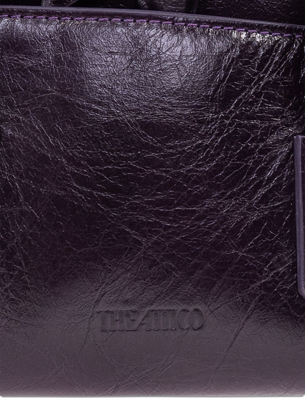 THE ATTICO Mini Curved Top Leather Handbag