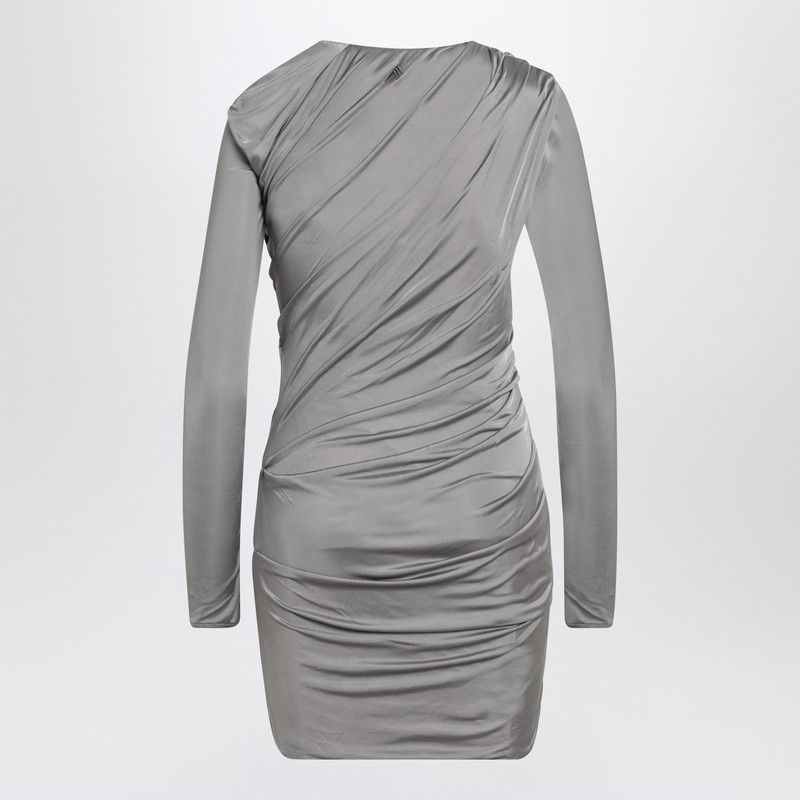 THE ATTICO Asymmetrical Draped Mini Dress