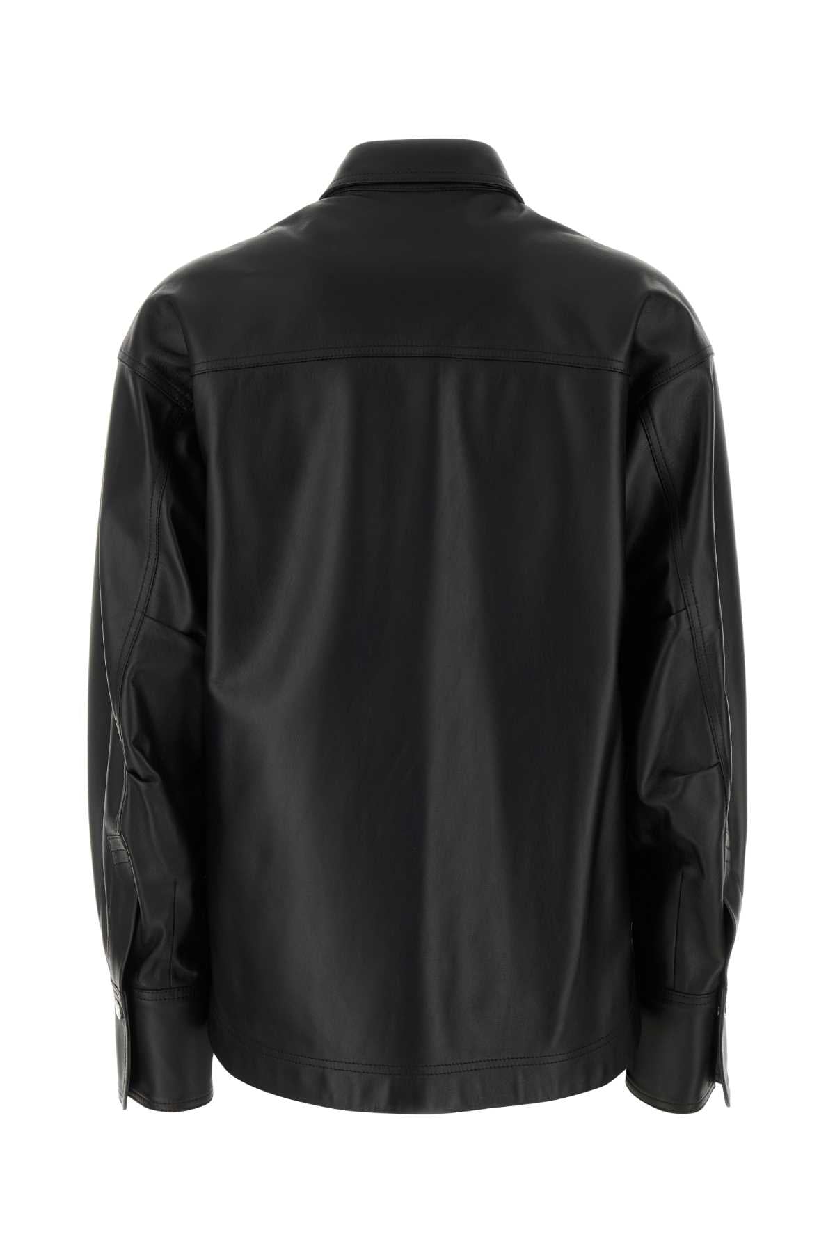 THE ATTICO Mini Leather Eliza Bomber Shirt