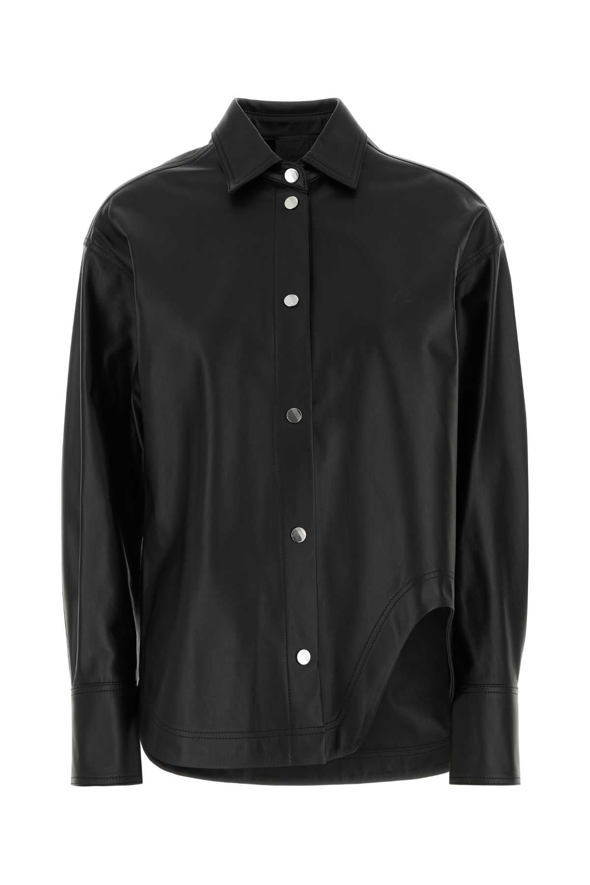 THE ATTICO Mini Leather Eliza Bomber Shirt