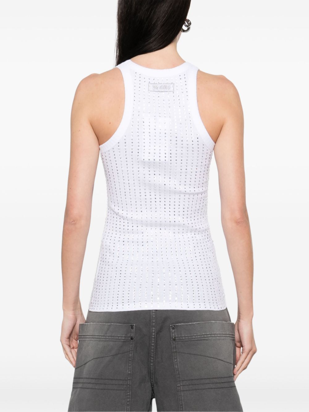 THE ATTICO Sleeveless U-Neck Cotton T-Shirt for Women