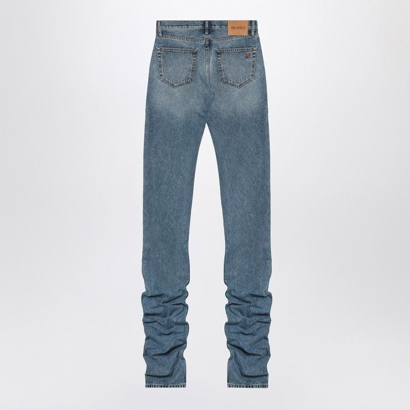 THE ATTICO Extra Long Leg Ruffled Hem Jeans