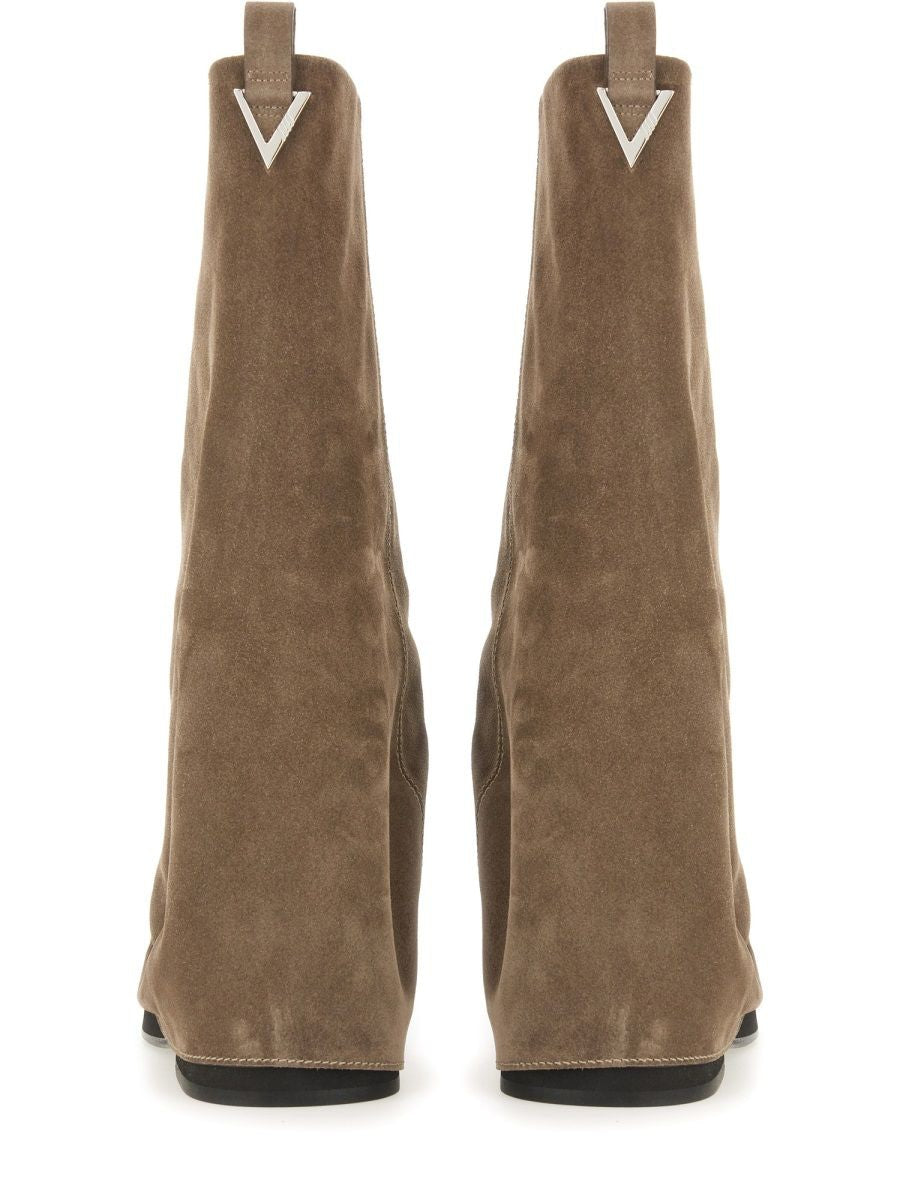 THE ATTICO Suede Leather Combat Boots for Women