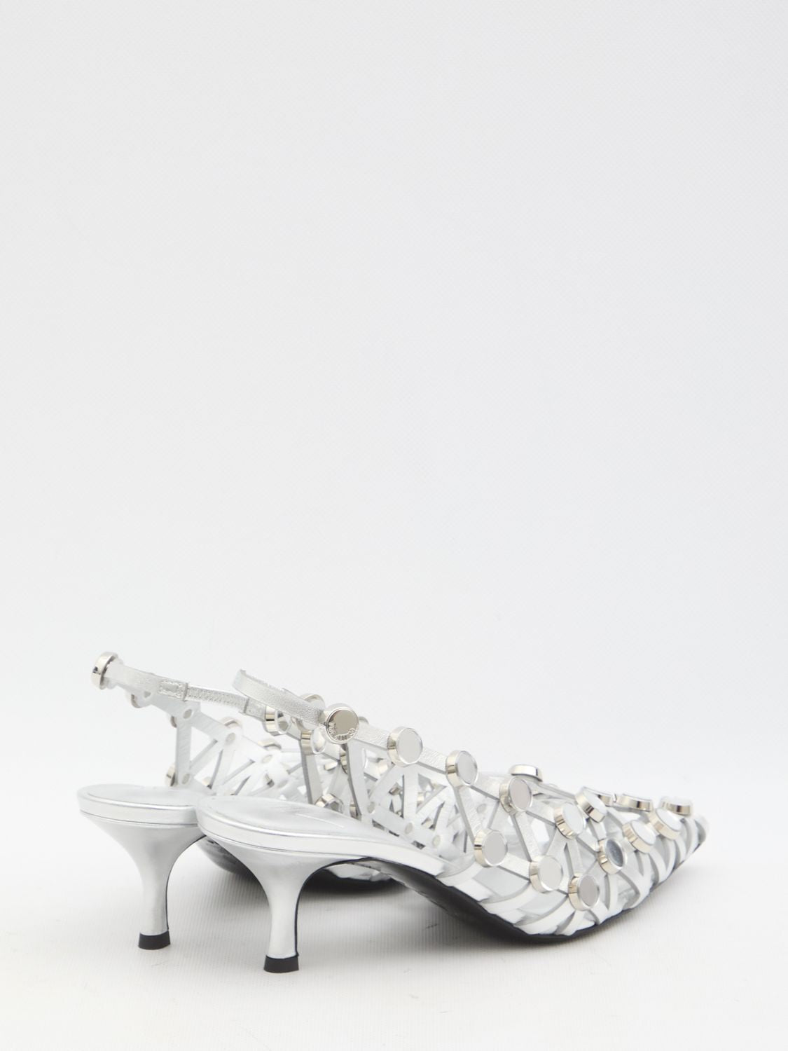 THE ATTICO Mini Grid Slingback 5cm Stiletto Heels