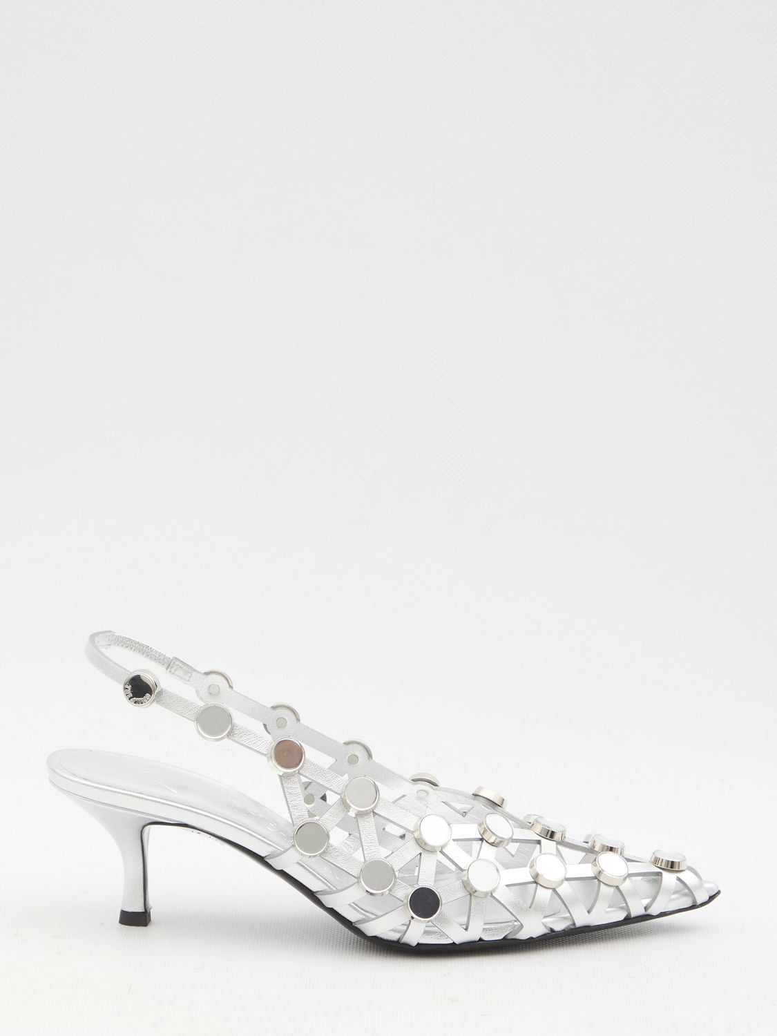 THE ATTICO Mini Grid Slingback 5cm Stiletto Heels
