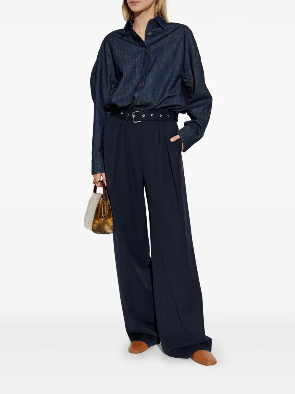 DRIES VAN NOTEN Casual Denim Shirt for Women - SS25