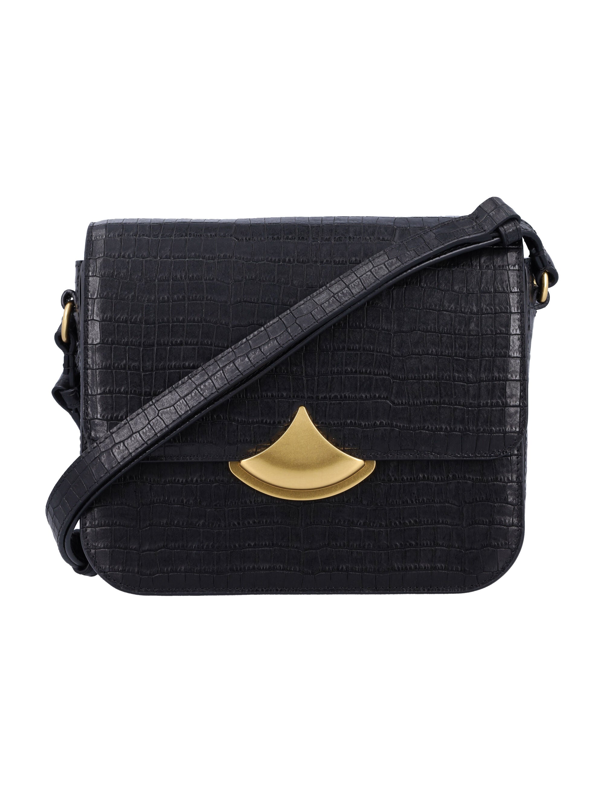 SESSUN Mini Crocodile-Print Leather Box Handbag - FW25