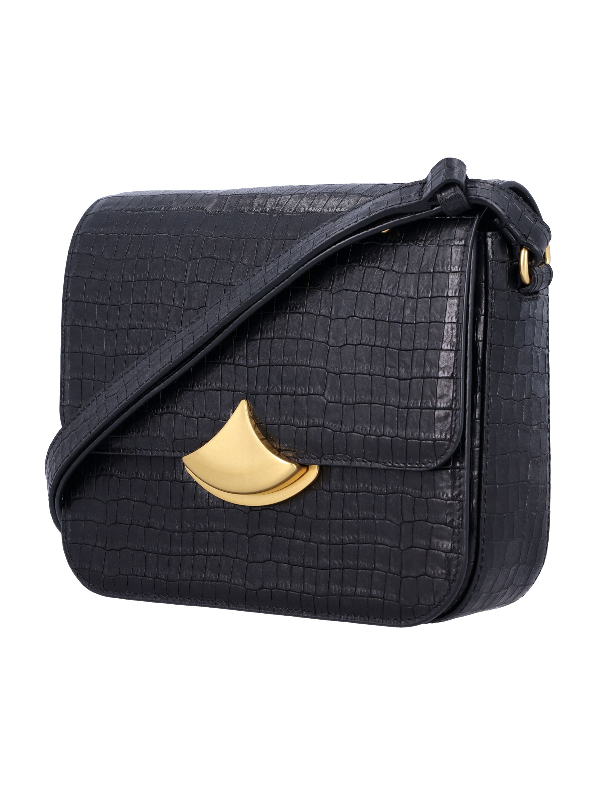 SESSUN Mini Crocodile-Print Leather Box Handbag - FW25