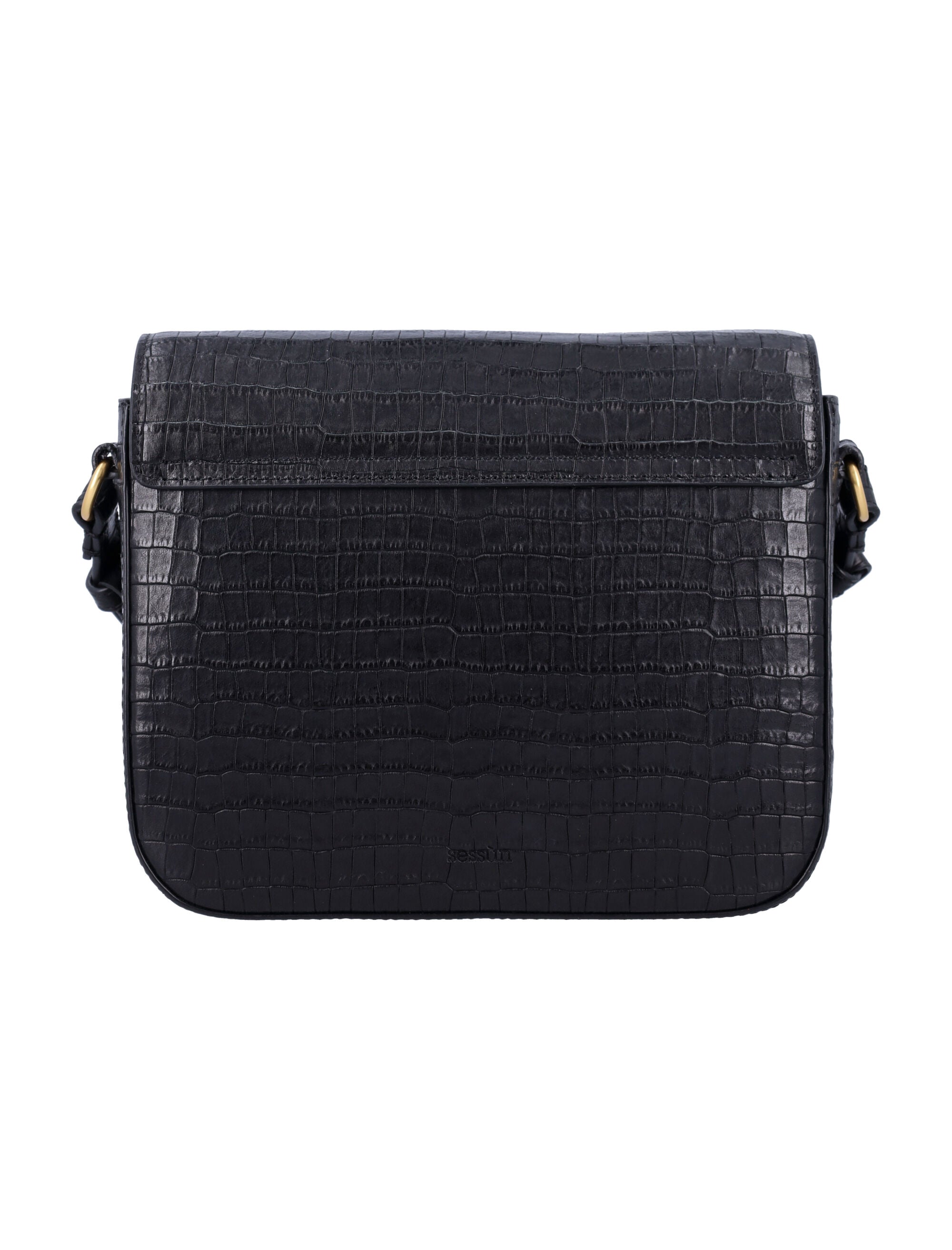 SESSUN Mini Crocodile-Print Leather Box Handbag - FW25