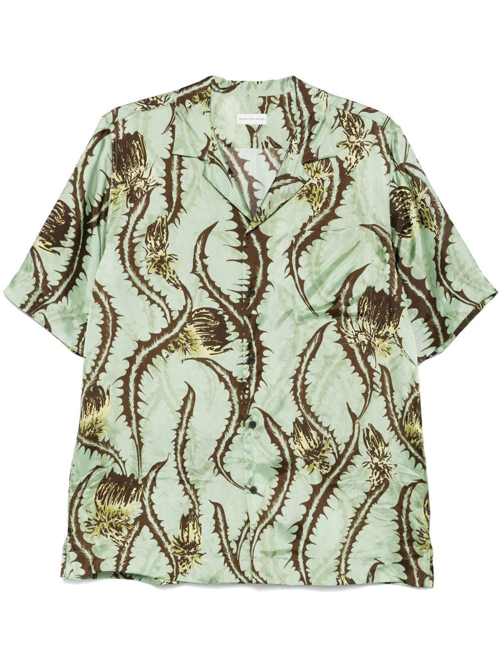 DRIES VAN NOTEN Thistle Print Mini Shirt for Men - SS25