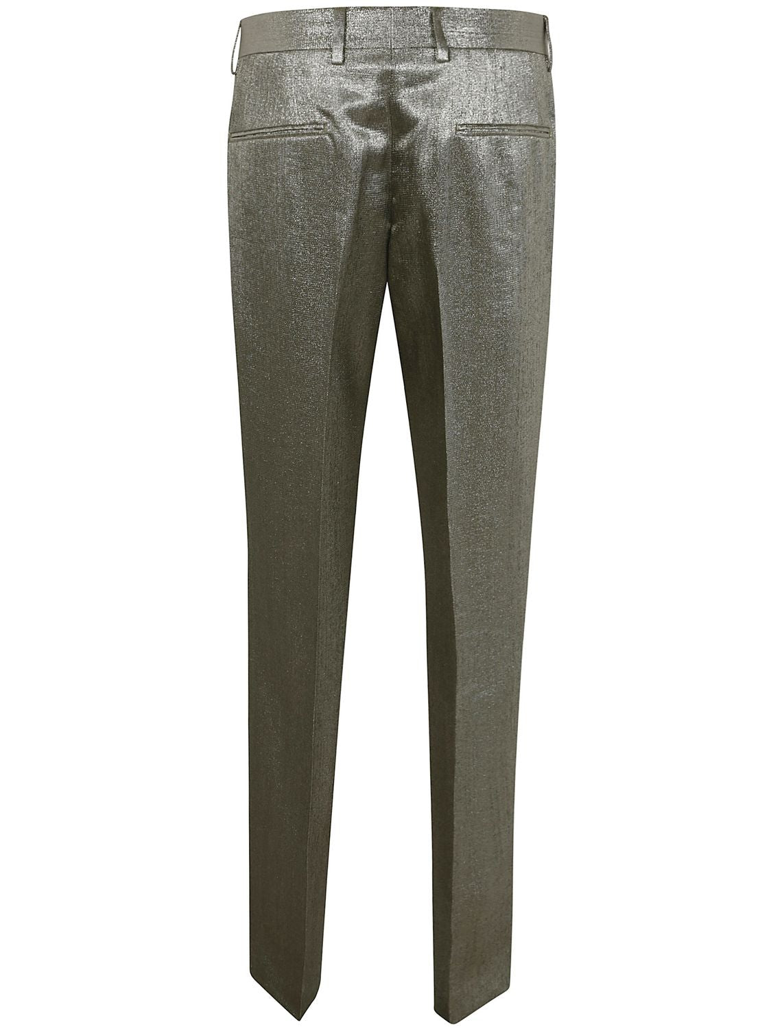 DRIES VAN NOTEN Metallic Suit Trousers for Men - SS25