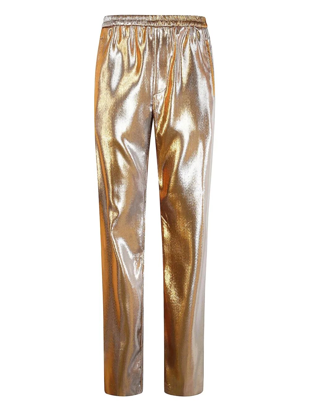 DRIES VAN NOTEN Metallic Trousers for Men - SS25