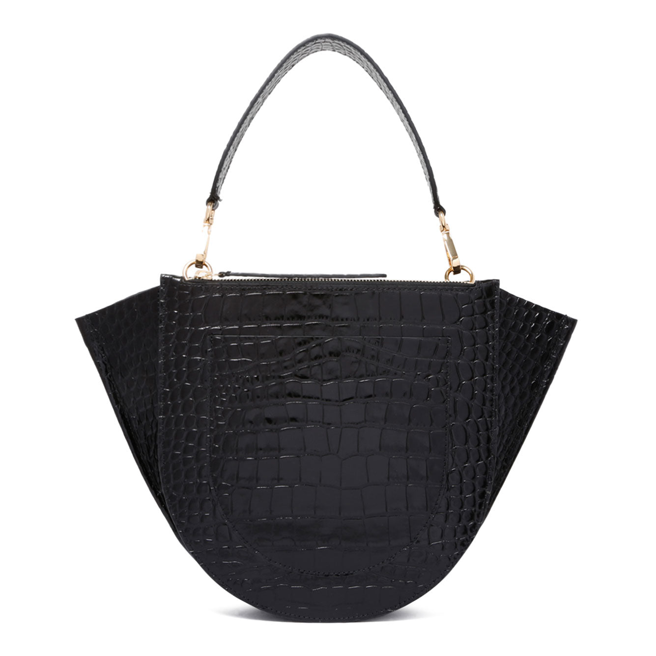 WANDLER Crocodile Effect Leather Mini Handbag
