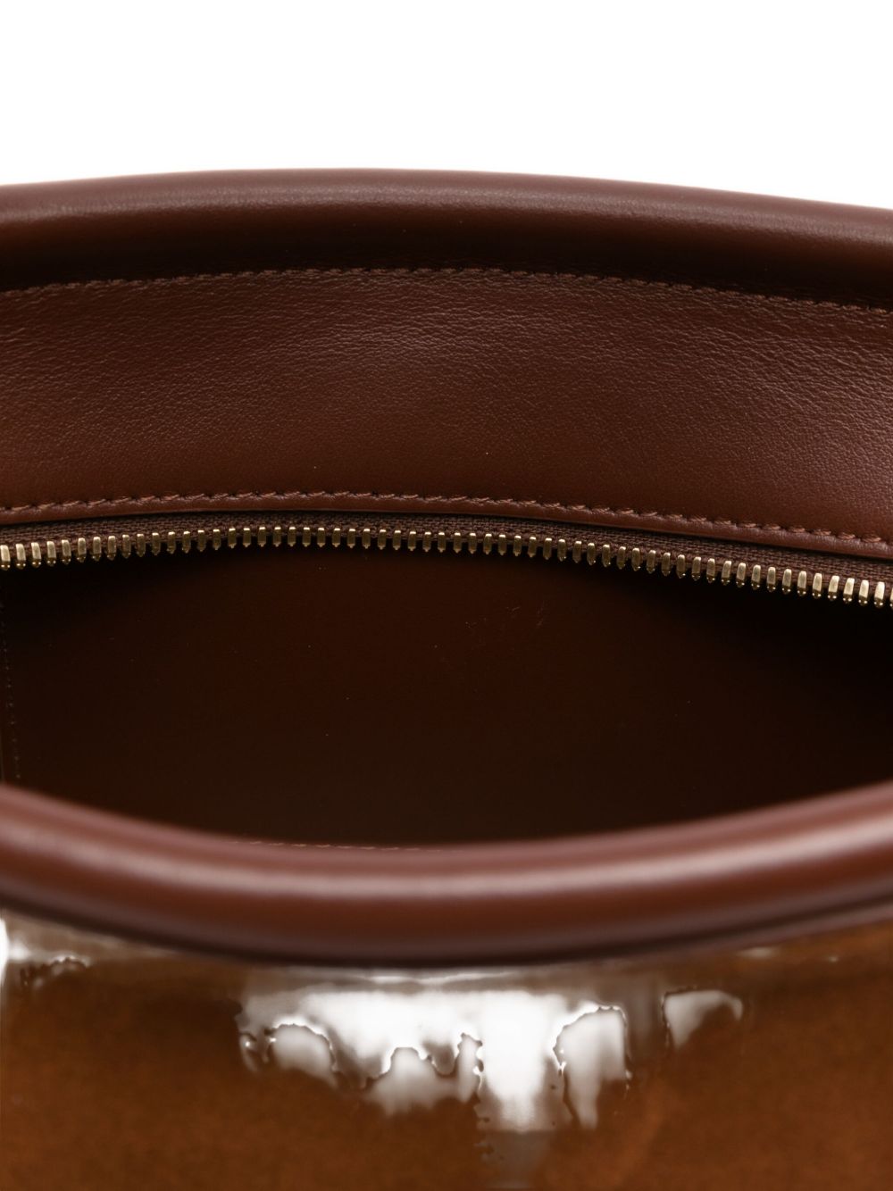 WANDLER Mini Suede Handbag with Leather Trim and Gold-Tone Details - MW25