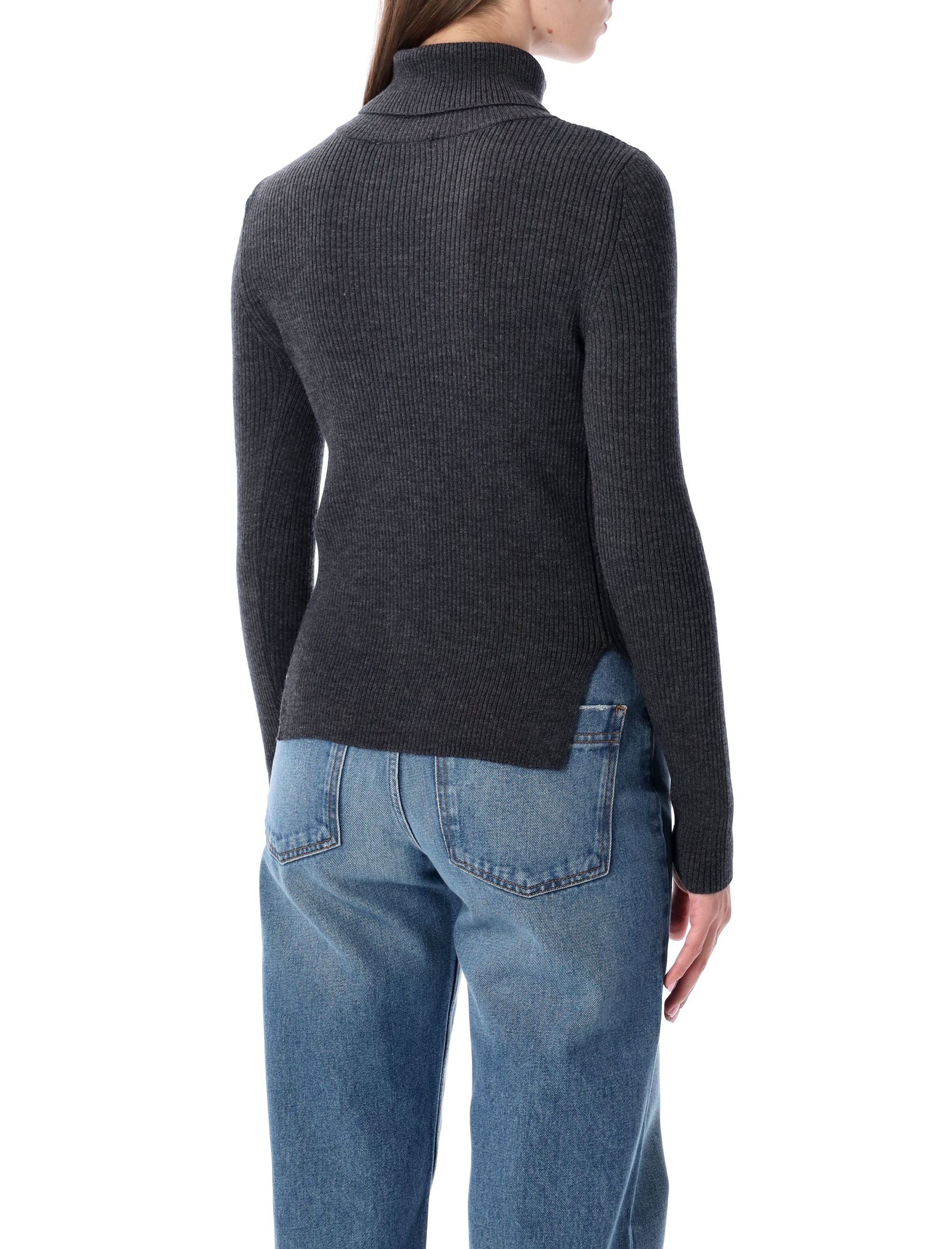 SESSUN Ribbed Wool Cardigan - Slim Fit