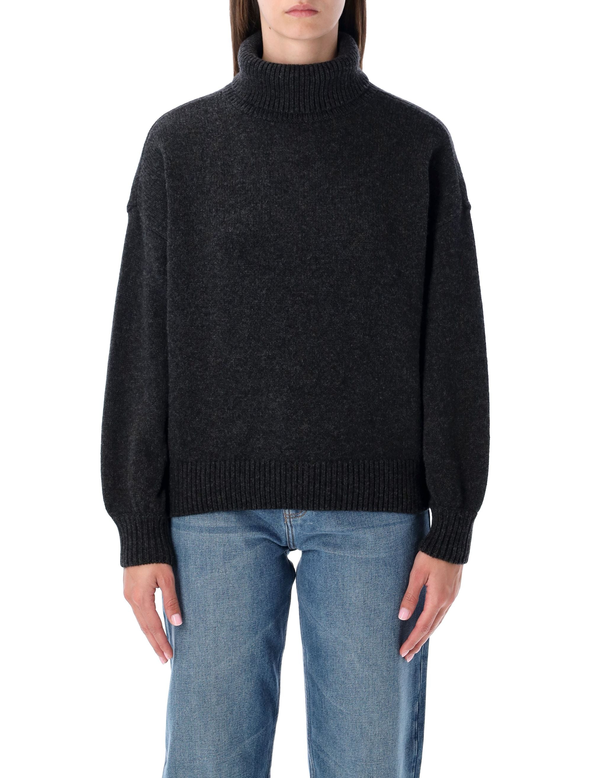 SESSUN Relaxed Fit Wool Turtleneck Sweater (XS)
