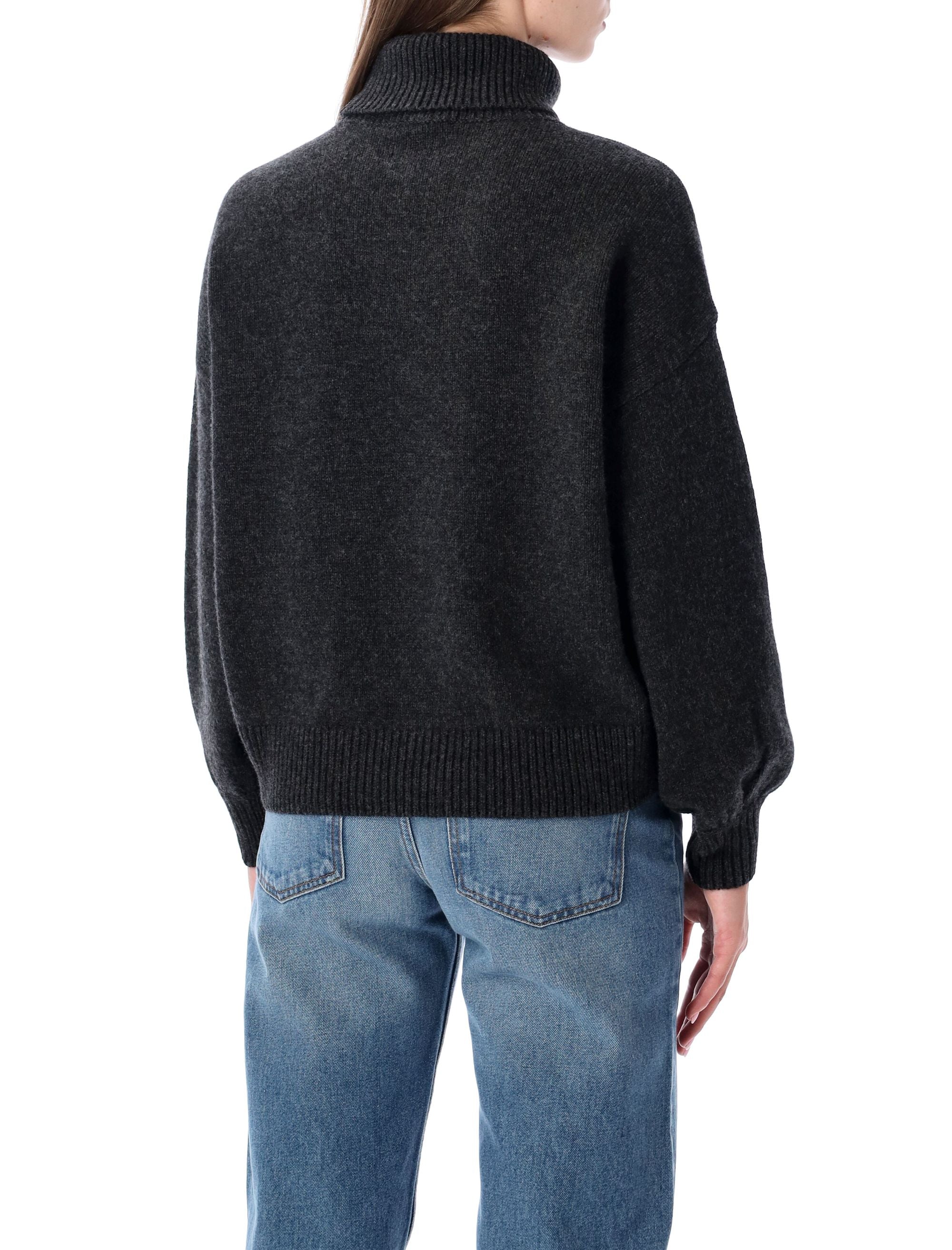 SESSUN Relaxed Fit Wool Turtleneck Sweater (XS)