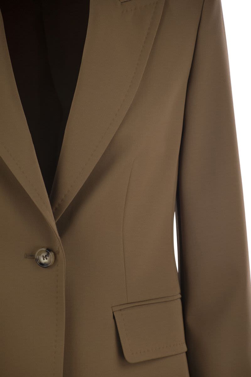 MAX MARA Tailored Wool Gabardine Blazer