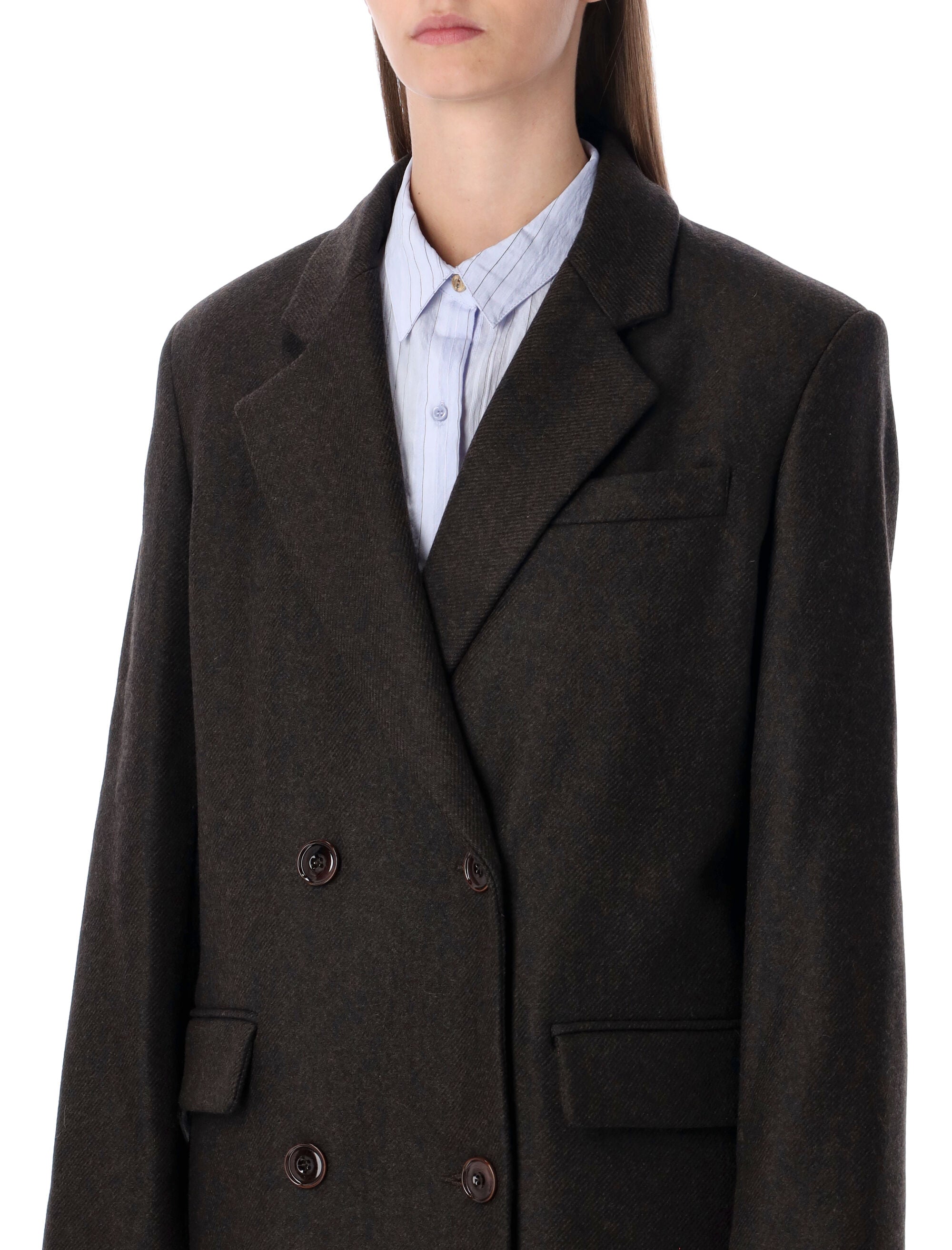 SESSUN Women’s Nara Recycled Wool Double-Breasted Jacket - Size S